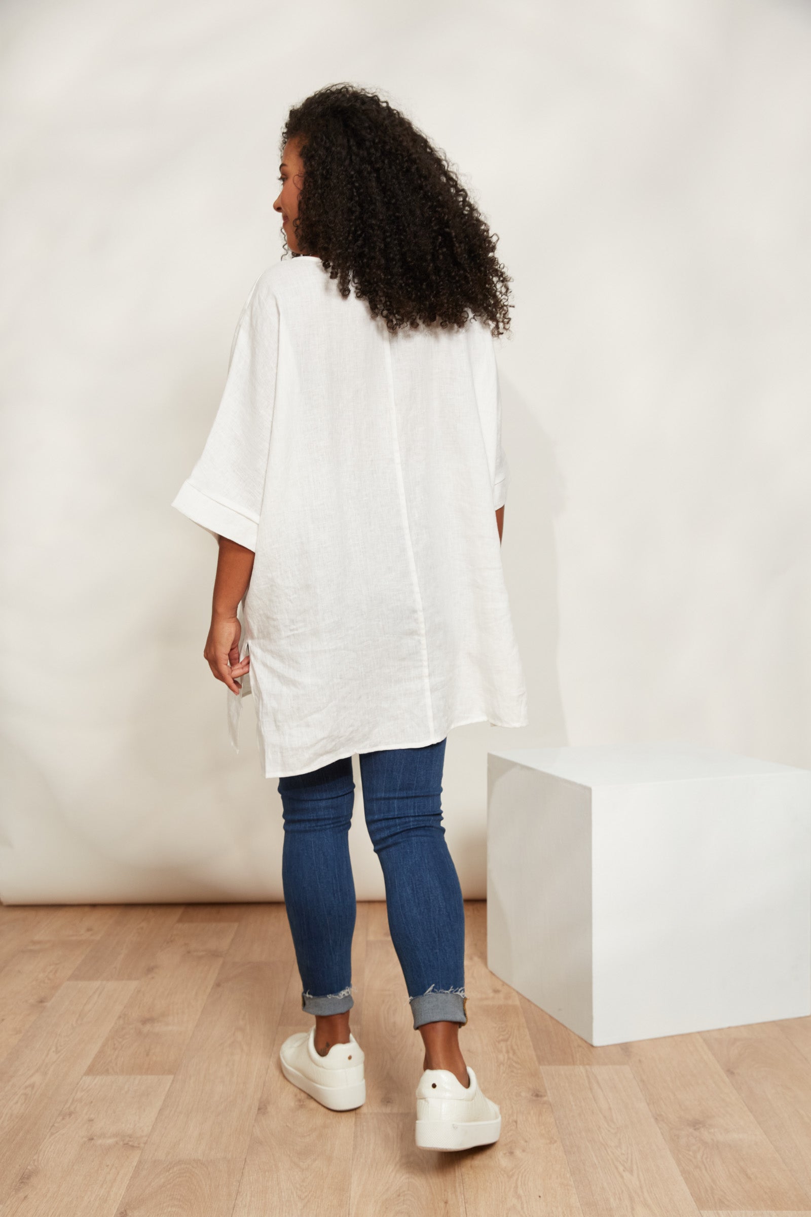 Halcyon Relaxed  Top - Opal - eb&ive Clothing - Top S/S Linen One Size