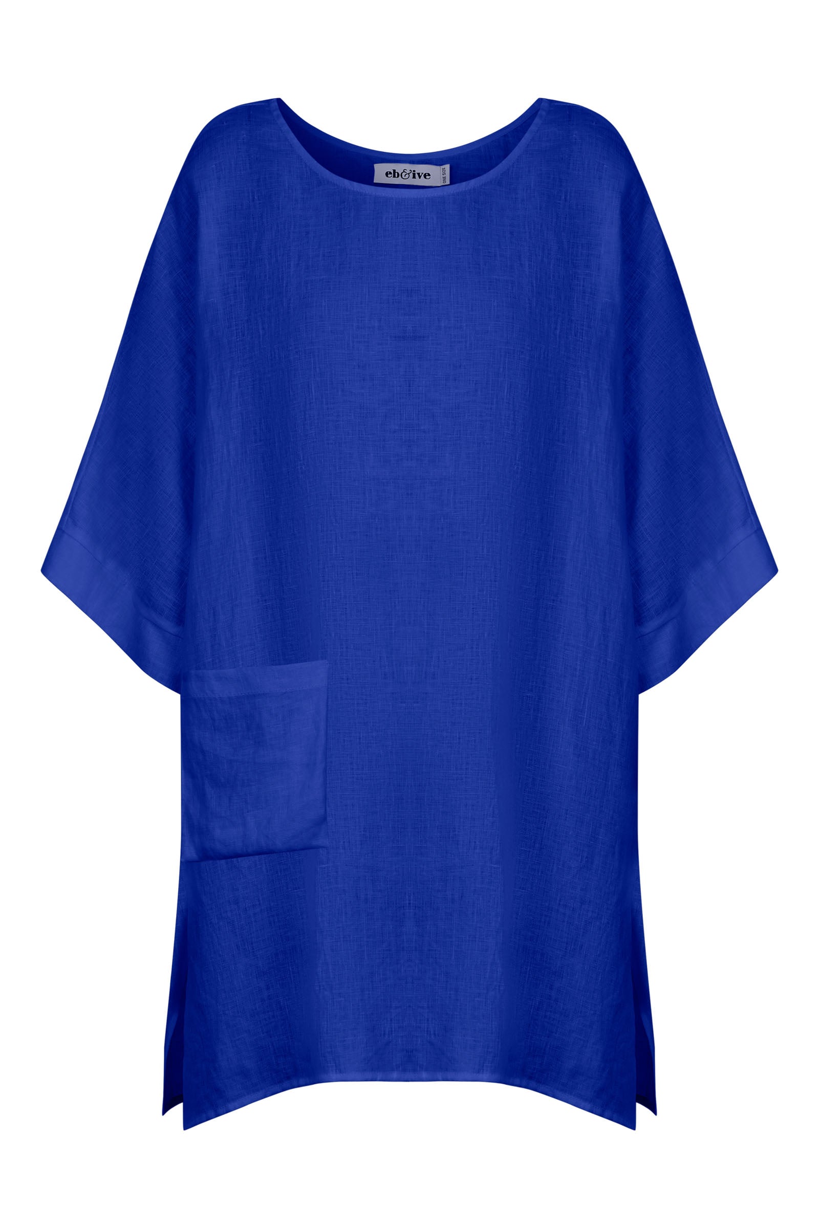 Halcyon Relaxed  Top - Cobalt - eb&ive Clothing - Top S/S Linen One Size