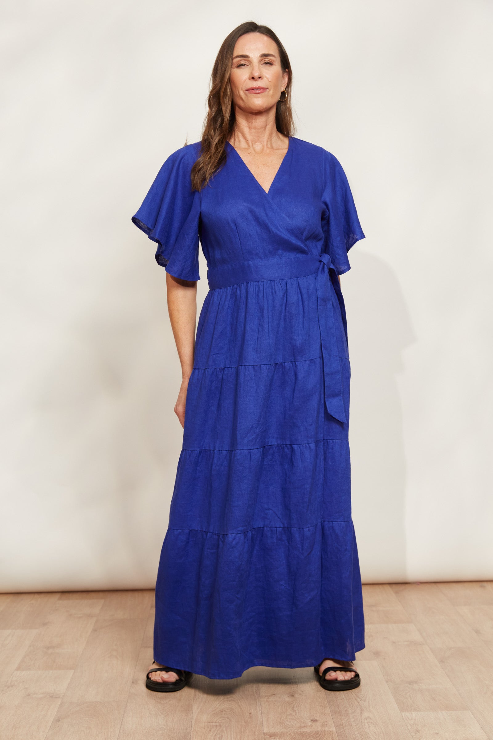 Halcyon Maxi Dress - Cobalt - eb&ive Clothing - Dress Maxi Linen