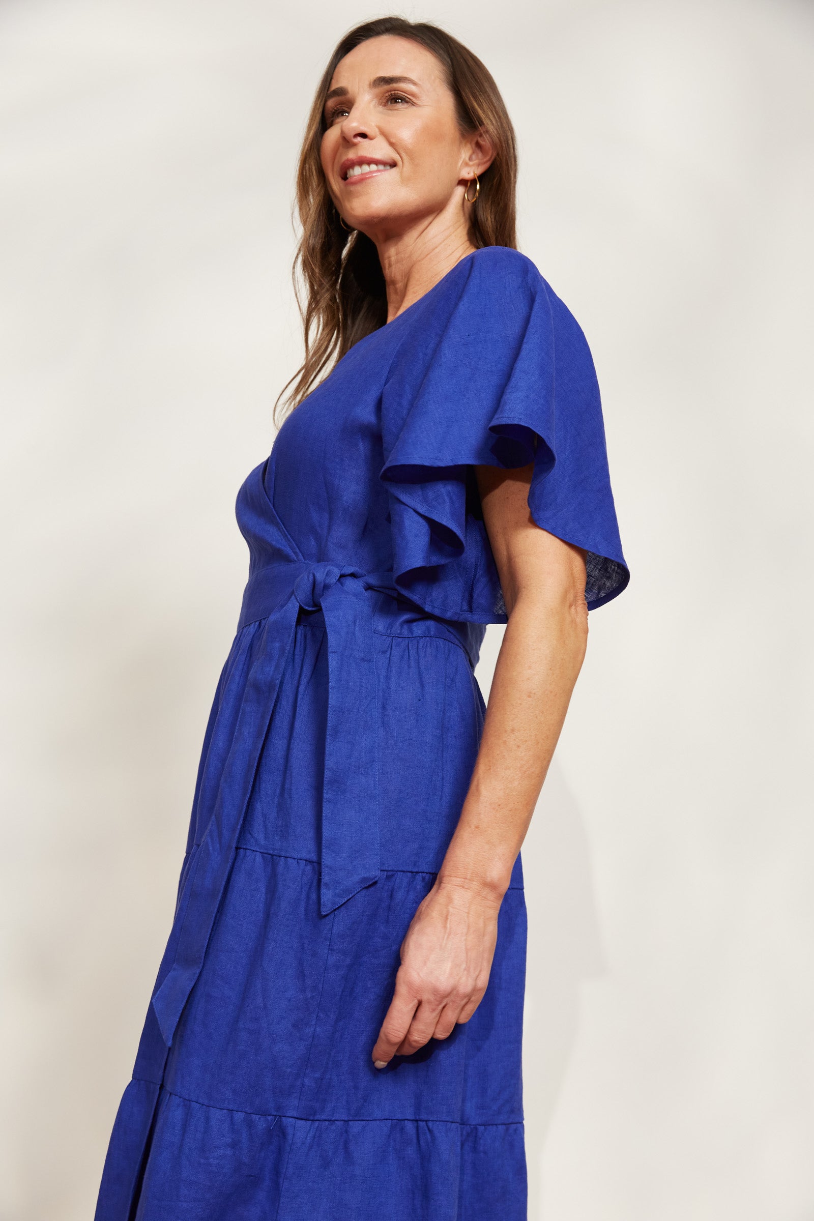 Halcyon Maxi Dress - Cobalt - eb&ive Clothing - Dress Maxi Linen