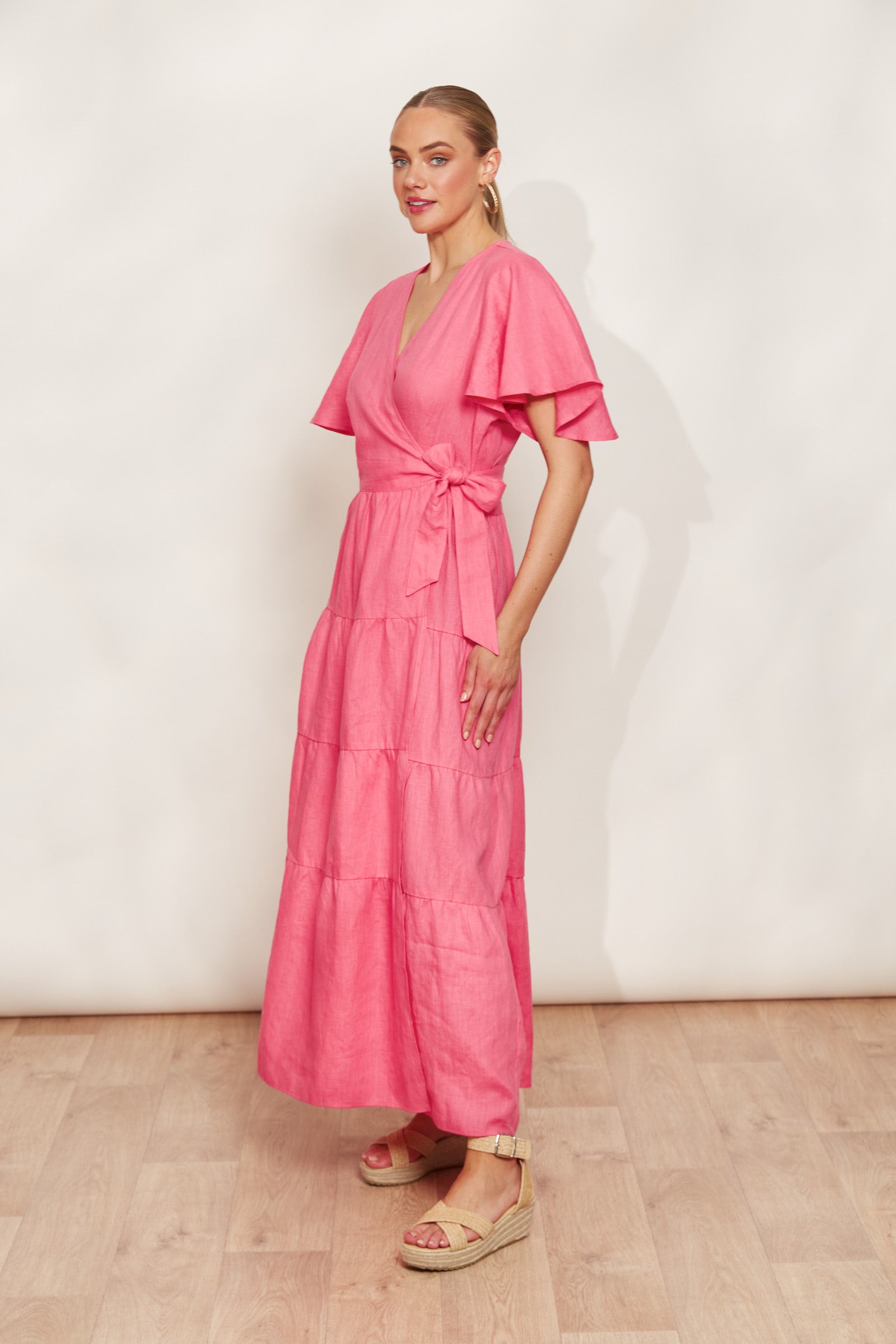 Halcyon Maxi Dress - Musk - eb&ive Clothing - Dress Maxi Linen