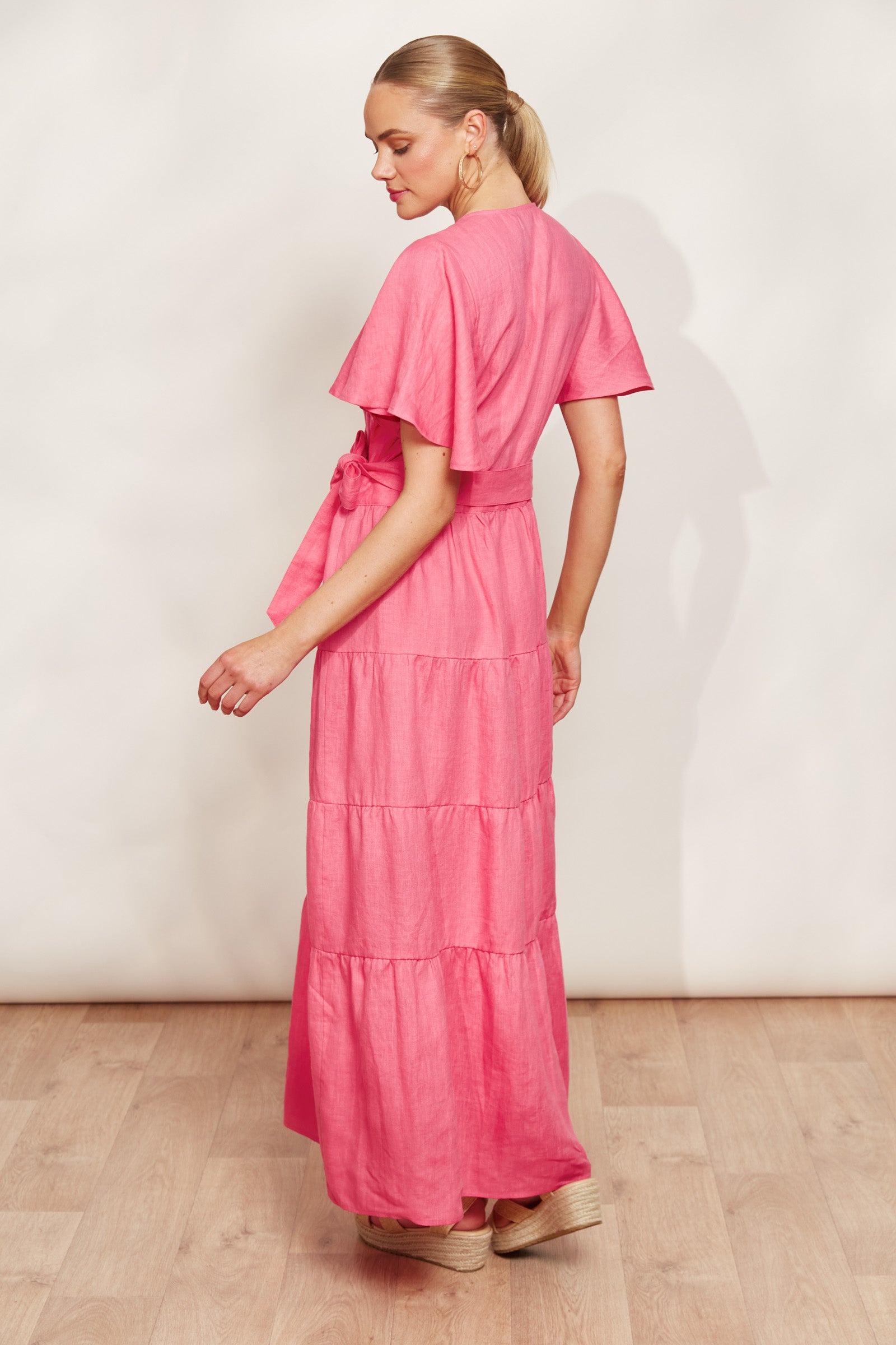 Halcyon Maxi Dress - Musk - eb&ive Clothing - Dress Maxi Linen