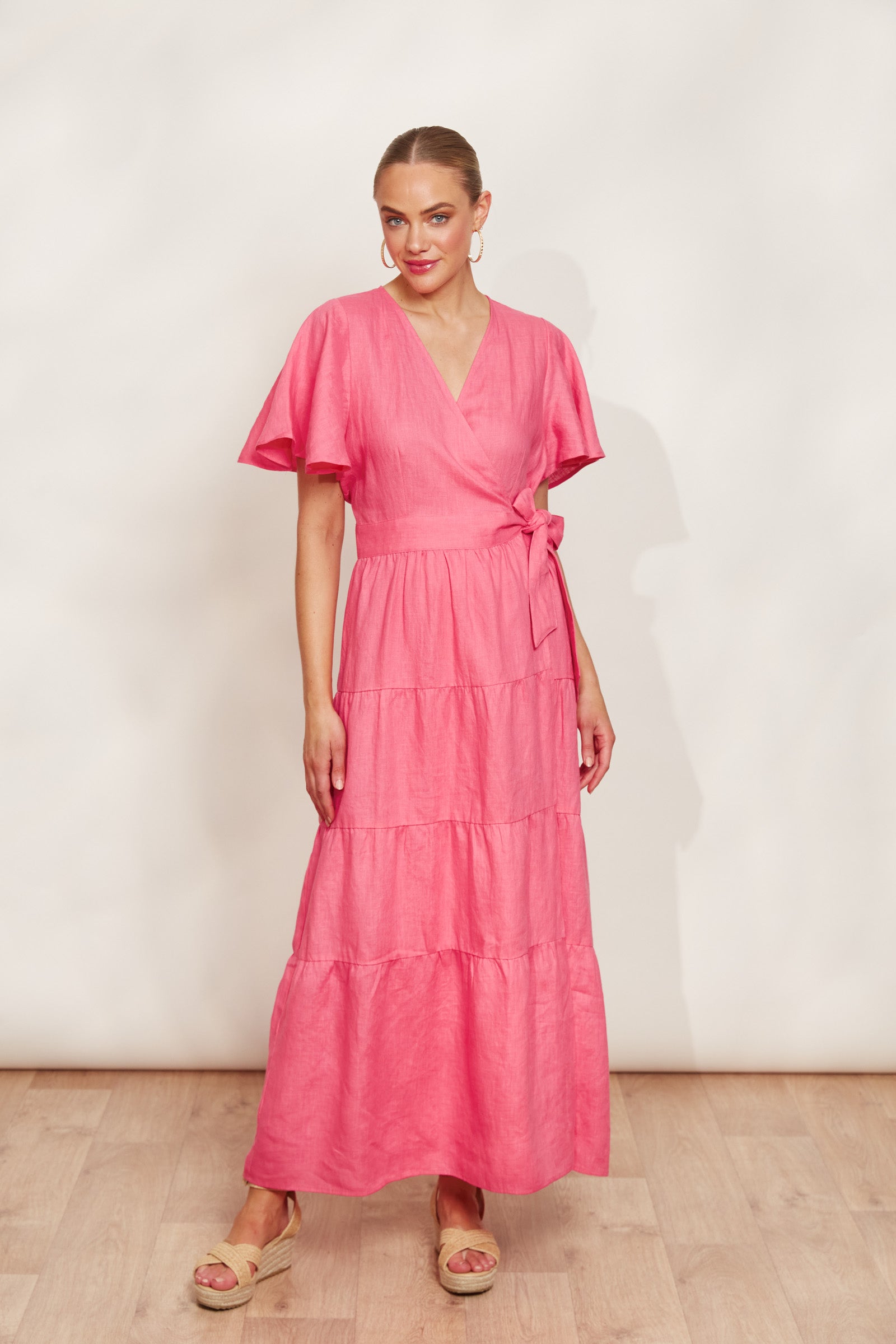 Halcyon Maxi Dress - Musk - eb&ive Clothing - Dress Maxi Linen