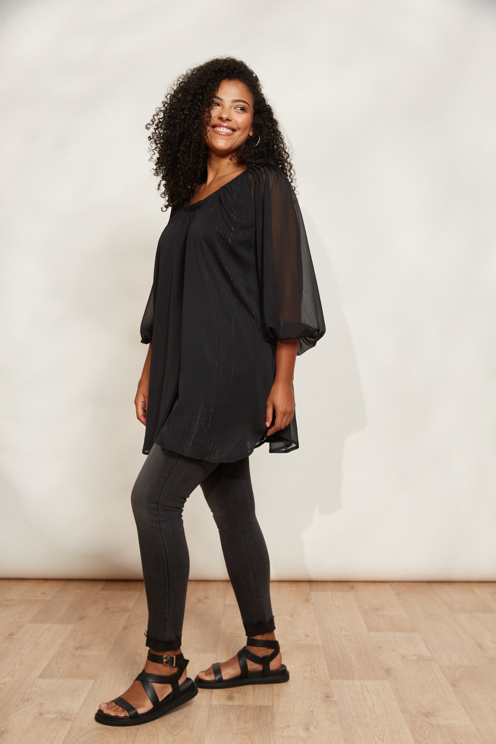 Solstice Top - Sable - eb&ive Clothing - Top 3/4 Sleeve One Size