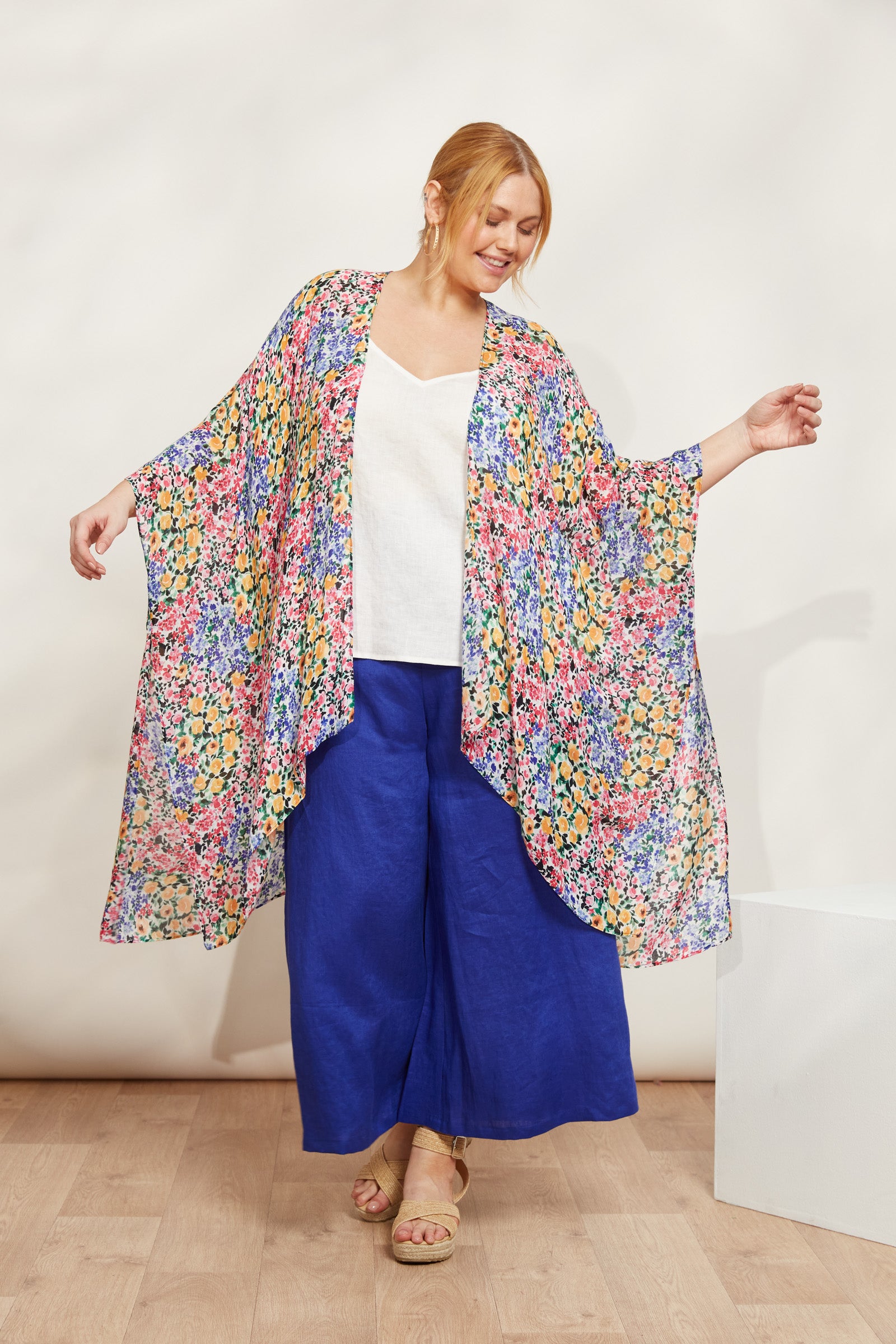 La Mer Cape - Fiore - eb&ive Clothing - Kimono Cape Long One Size