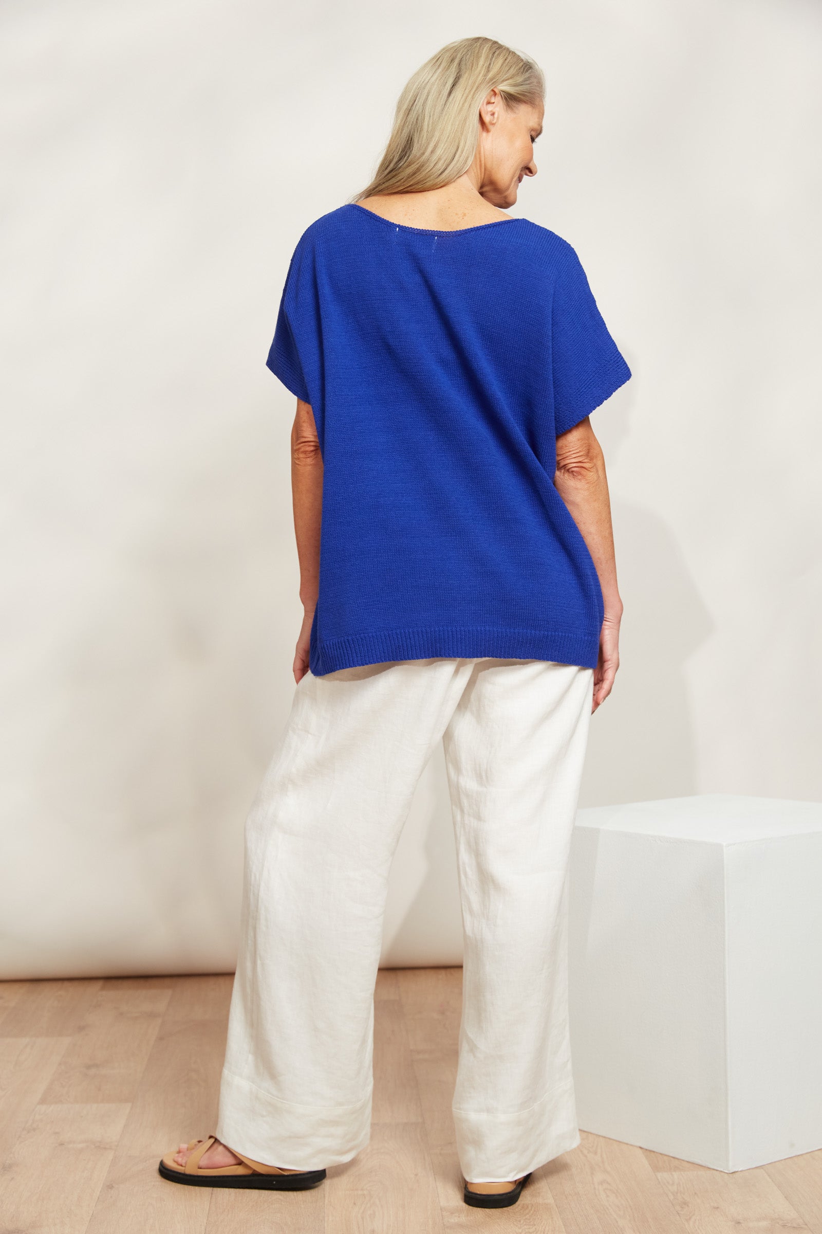 La Sable Knit Top - Cobalt - eb&ive Clothing - Knit Top S/S One Size