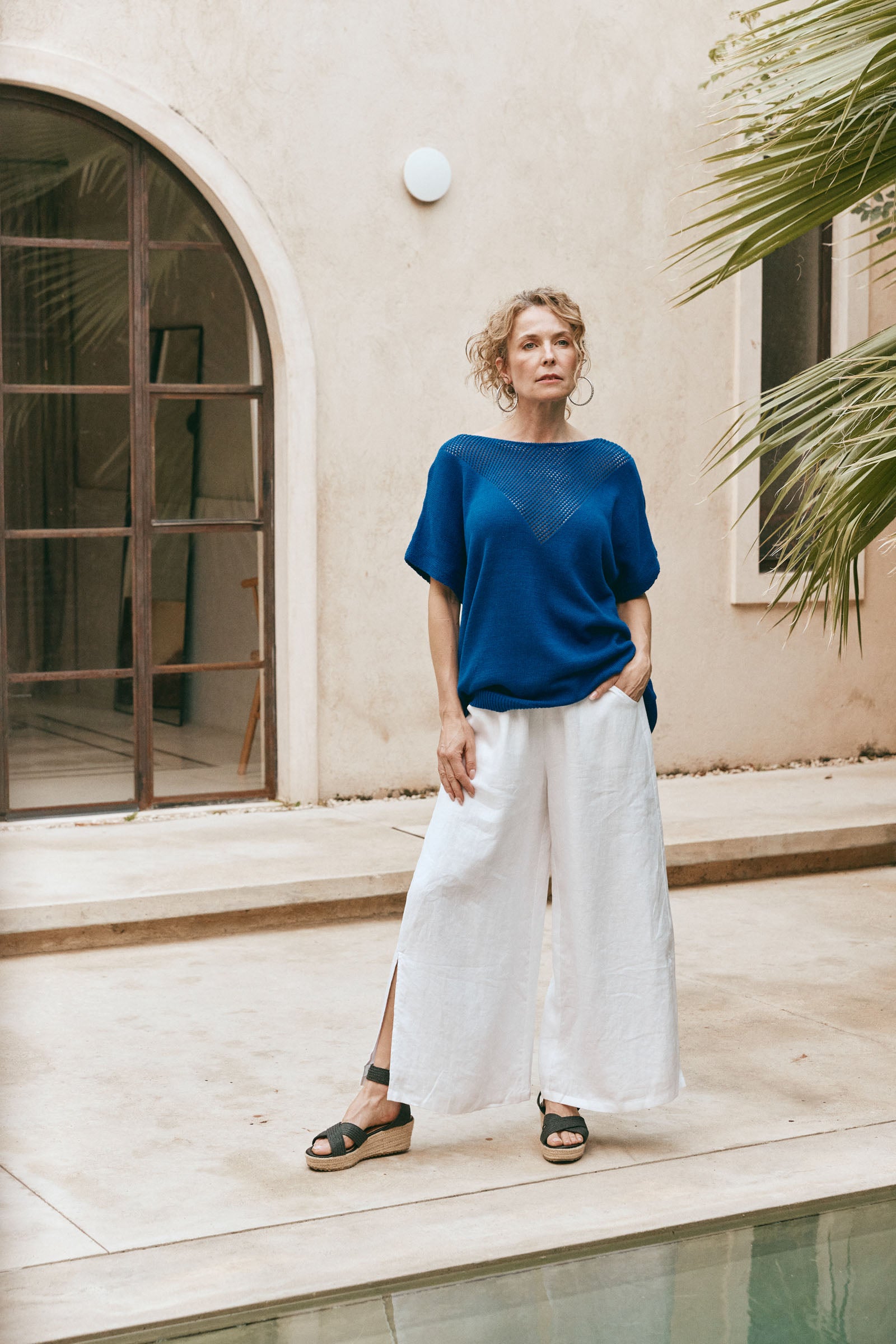 La Sable Knit Top - Cobalt - eb&ive Clothing - Knit Top S/S One Size