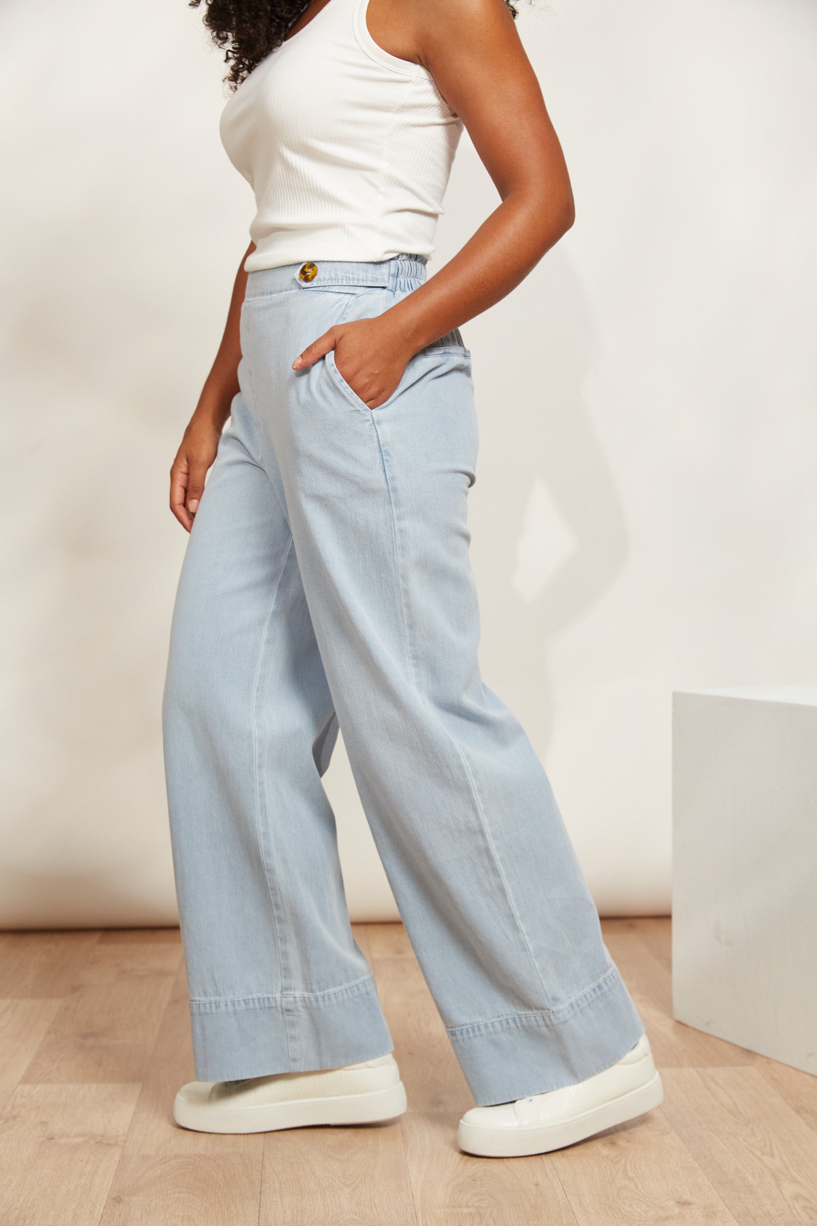 Playa Pant - Capri - eb&ive Clothing - Denim Jean Wide Leg