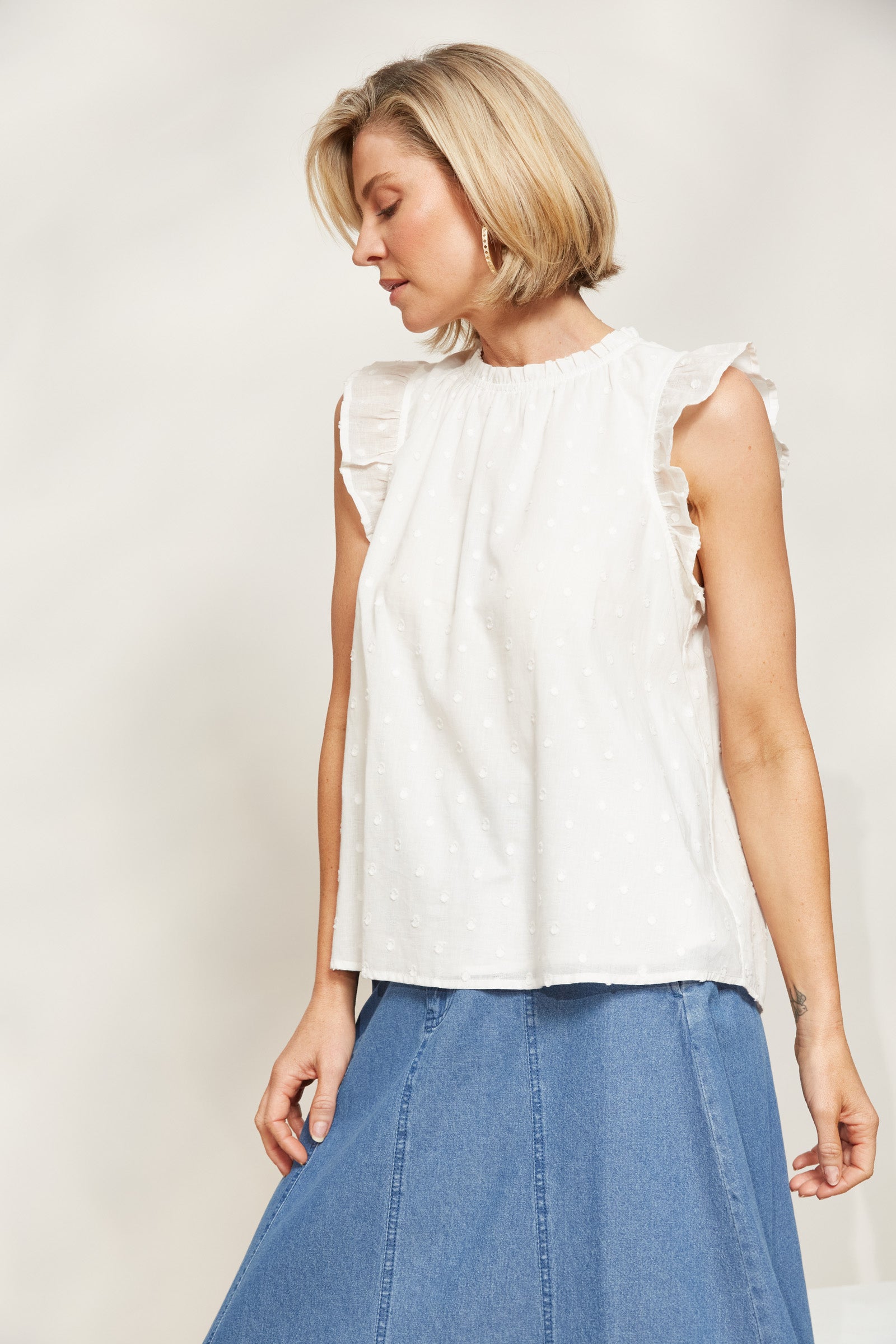 Zephyr Tank - Opal - eb&ive Clothing - Top Sleeveless