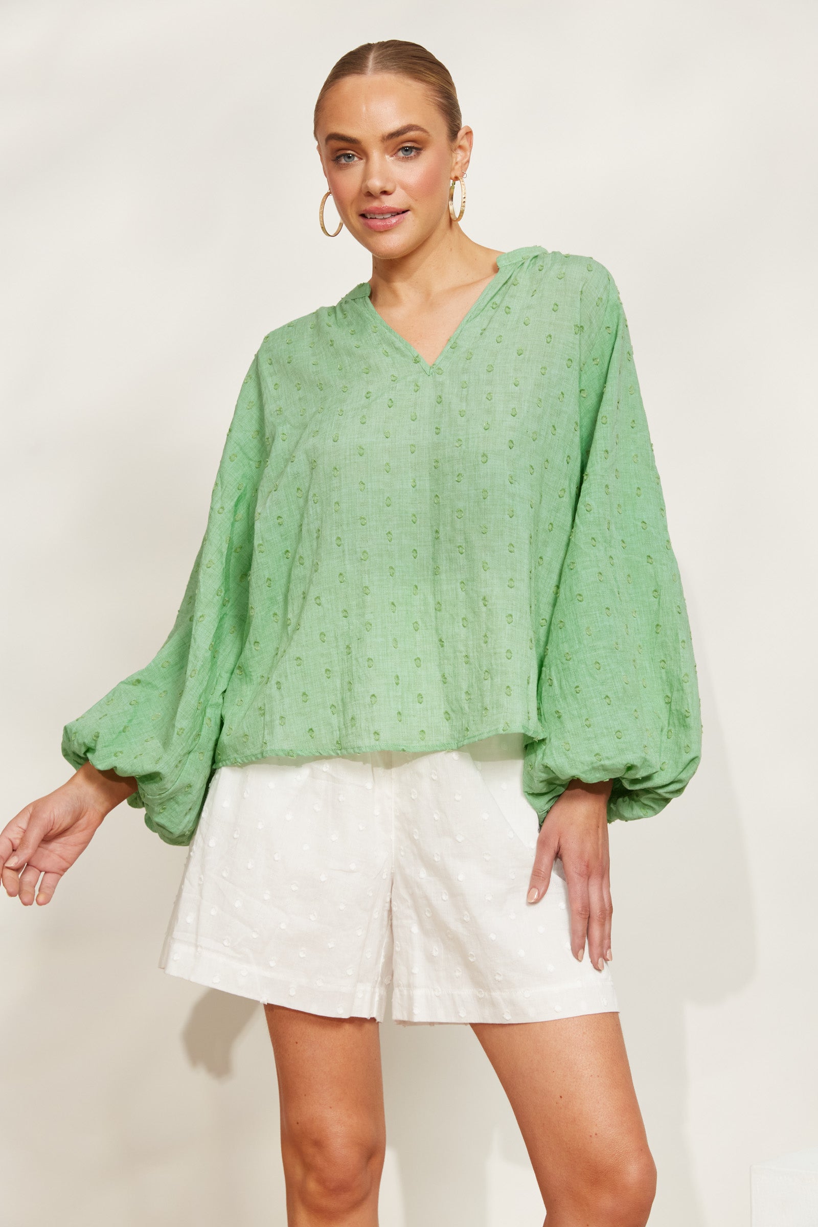 Zephyr Blouse - Jade - eb&ive Clothing - Top L/S