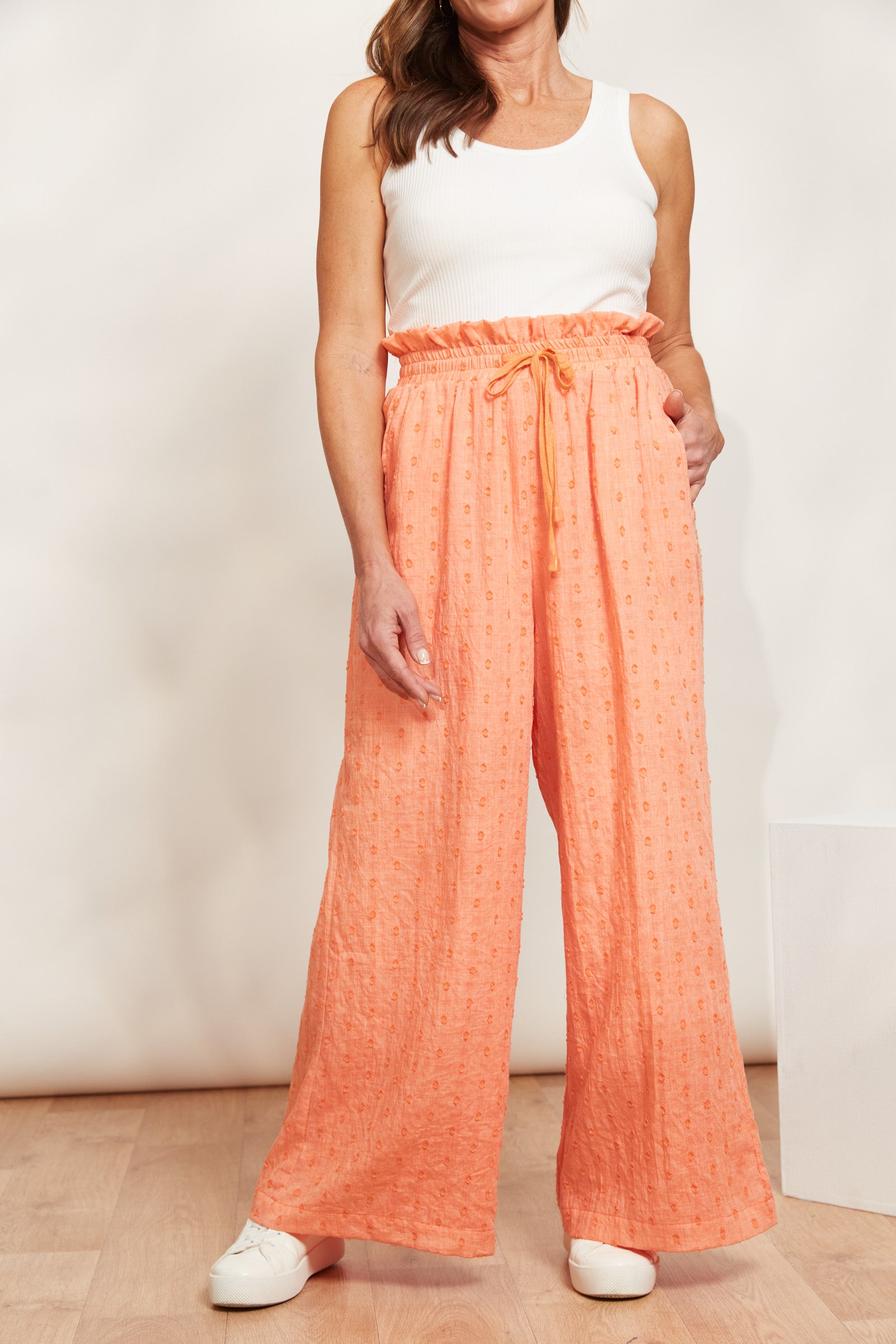 Zephyr Pant - Papaya - eb&ive Clothing - Pant Wide