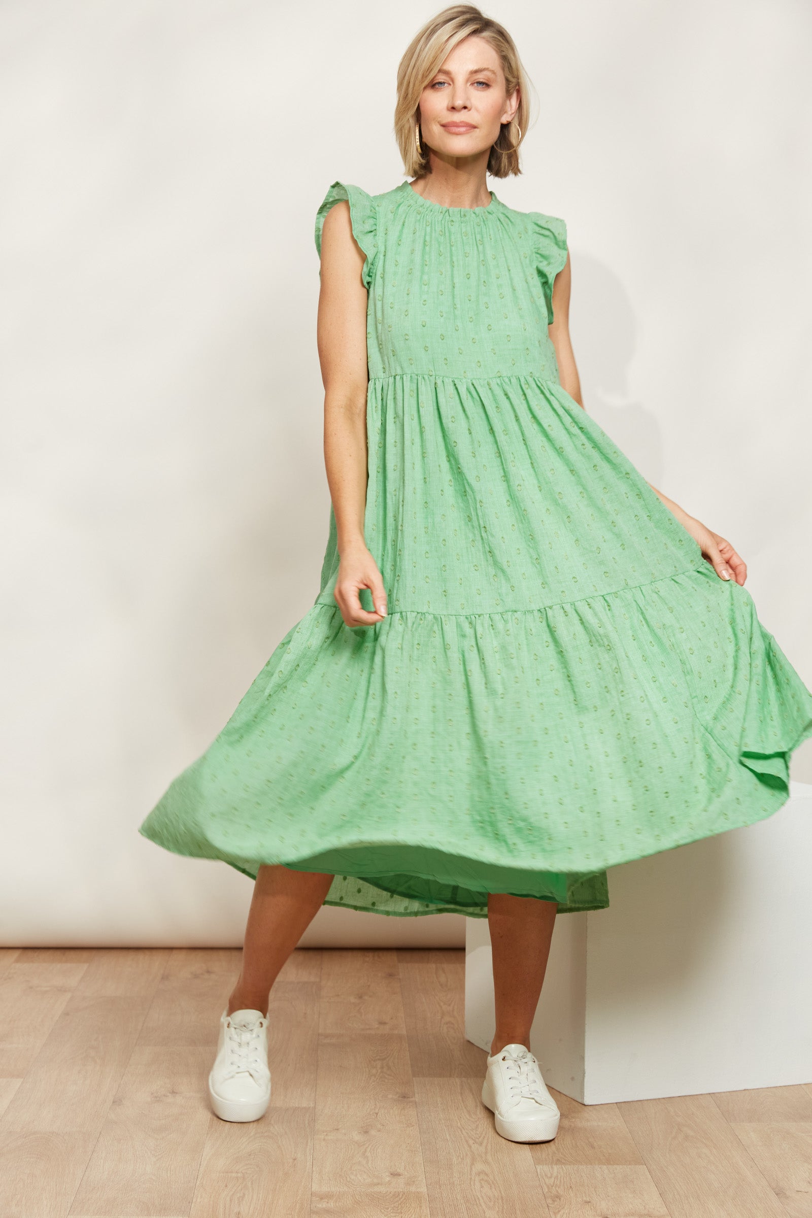 Zephyr Dress - Jade - eb&ive Clothing - Dress Mid