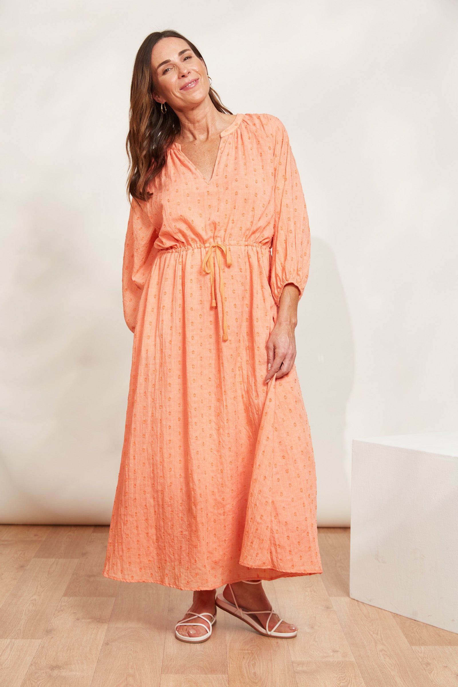 Zephyr Maxi Dress - Papaya - eb&ive Clothing - Dress Maxi