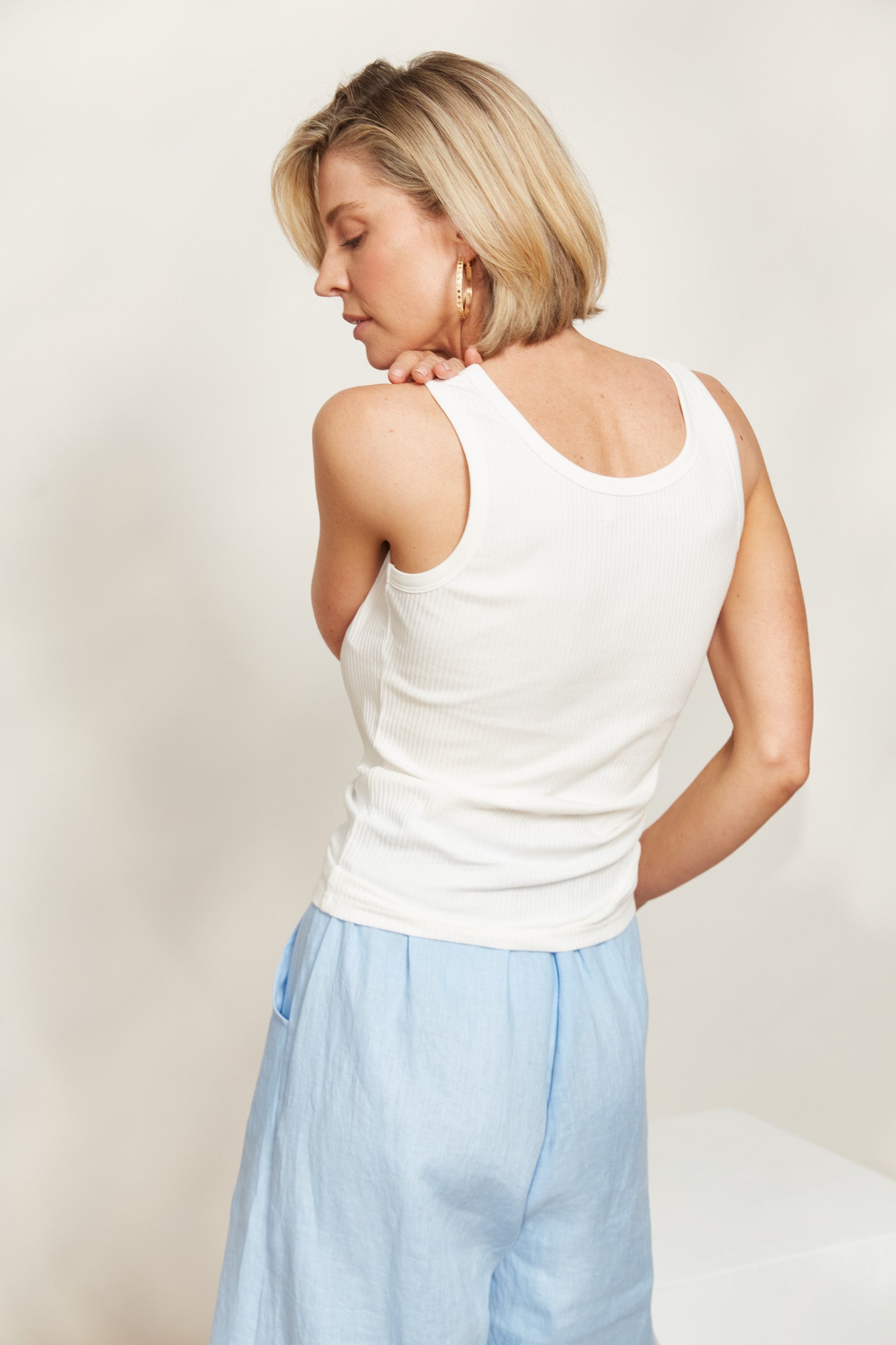 La Plage Tank - Opal - eb&ive Clothing - Top Tshirt Sleeveless