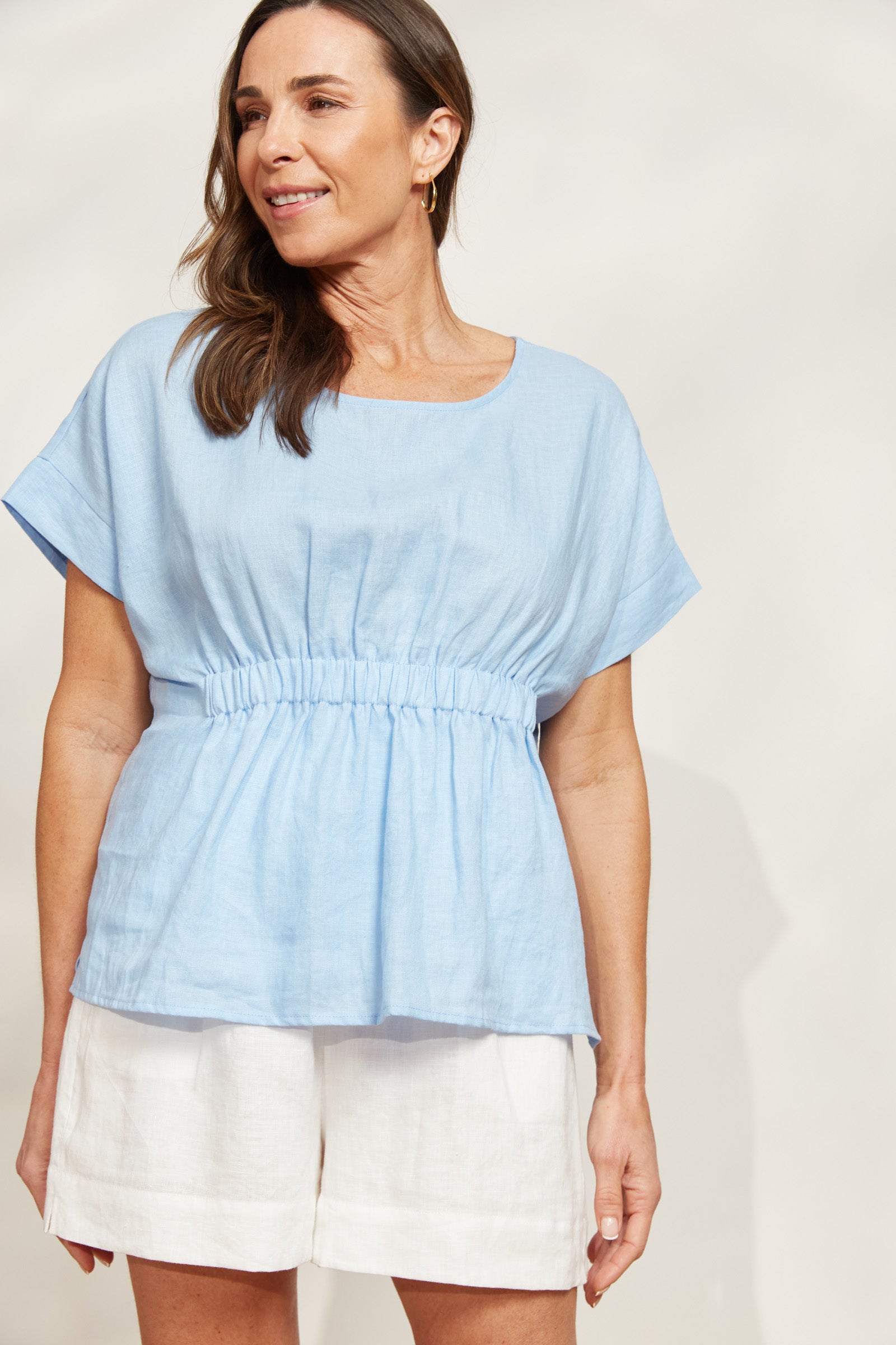 Sojourn Top - Coast - eb&ive Clothing - Top S/S Linen