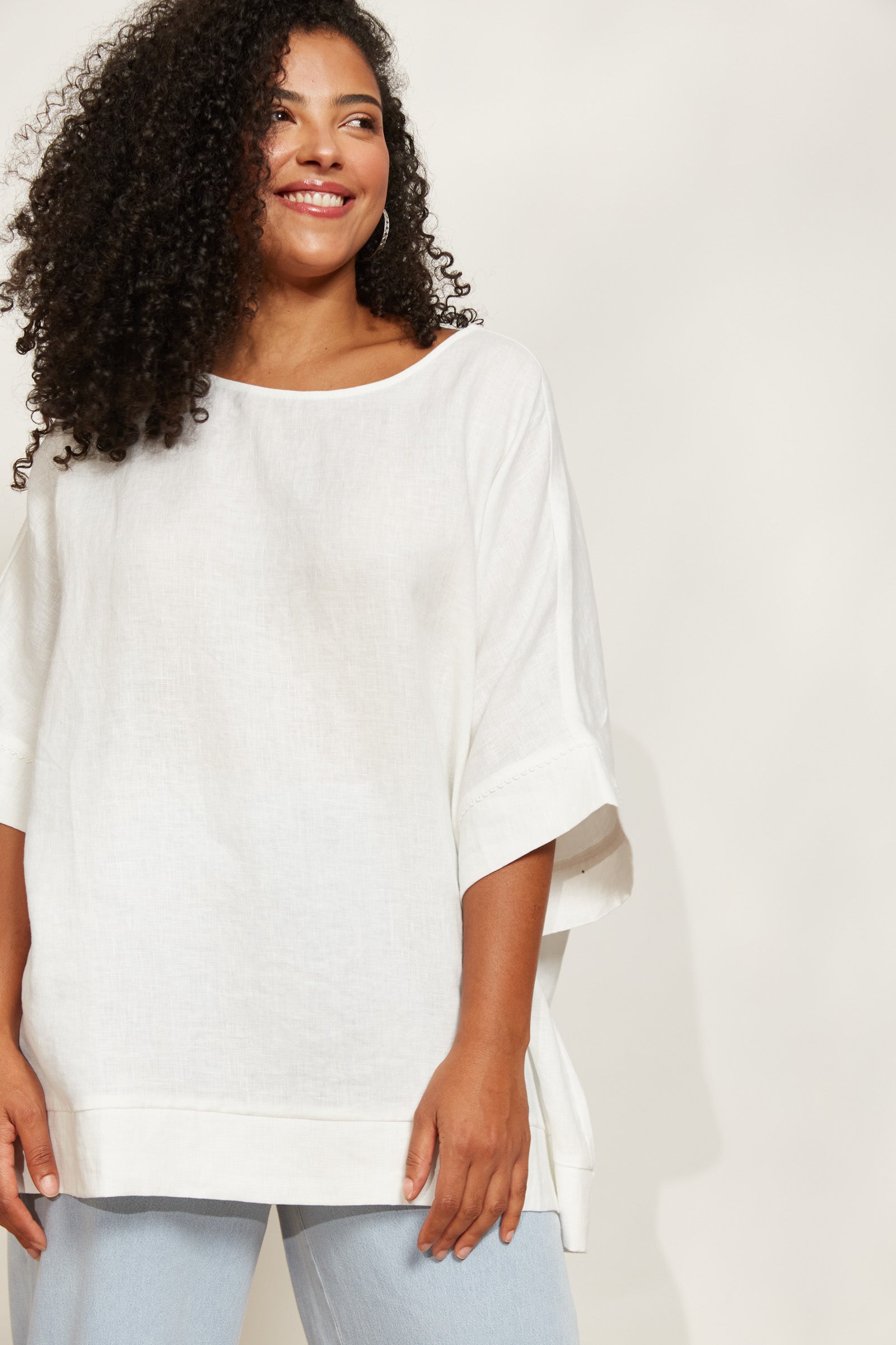 Seraphic Relaxed Top - Opal - eb&ive Clothing - Top S/S Linen One Size