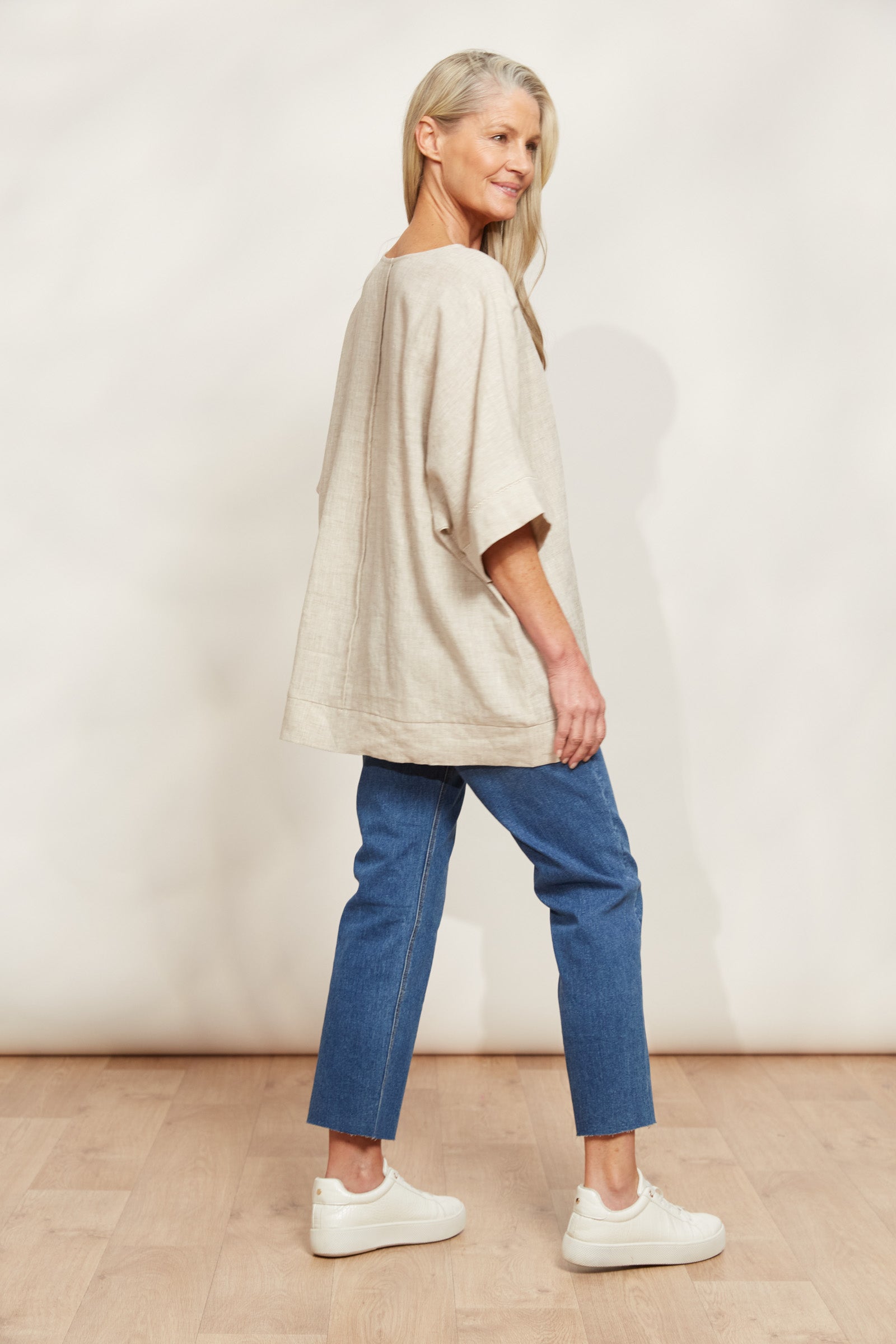 Seraphic Relaxed Top - Dune - eb&ive Clothing - Top S/S Linen One Size