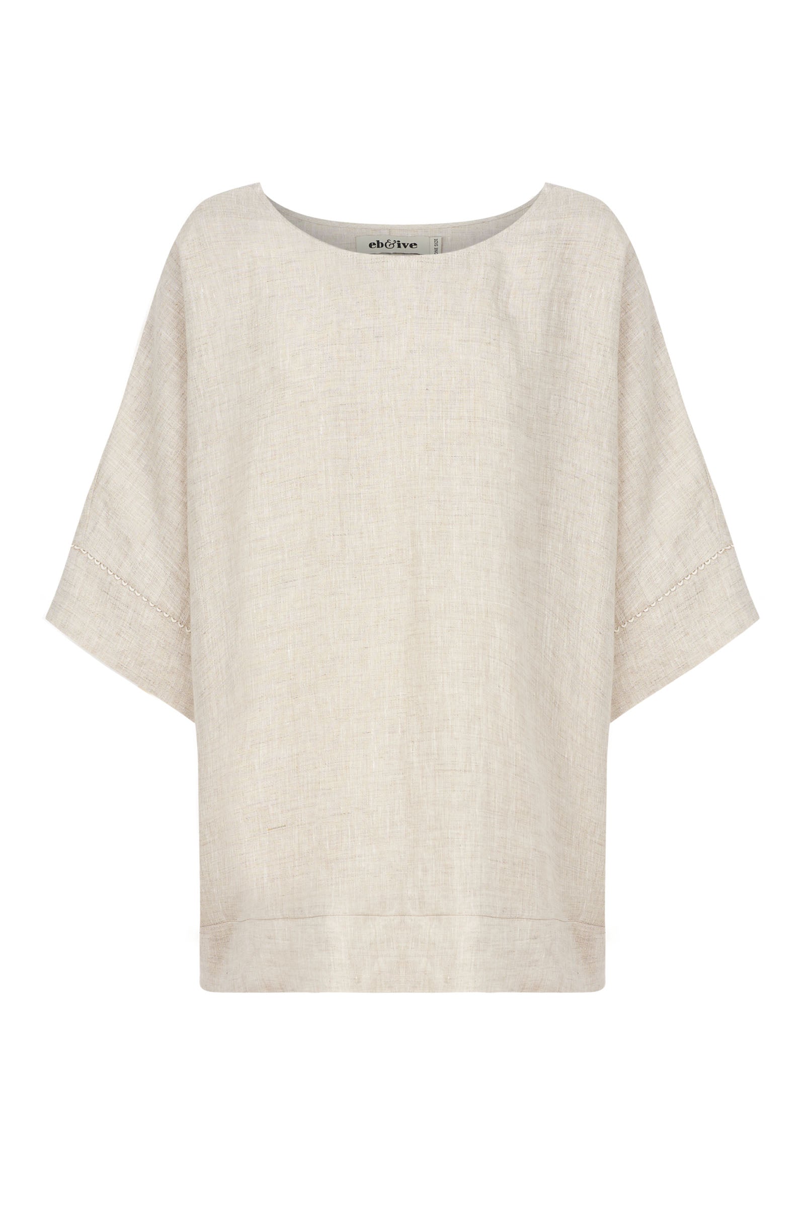 Seraphic Relaxed Top - Dune - eb&ive Clothing - Top S/S Linen One Size