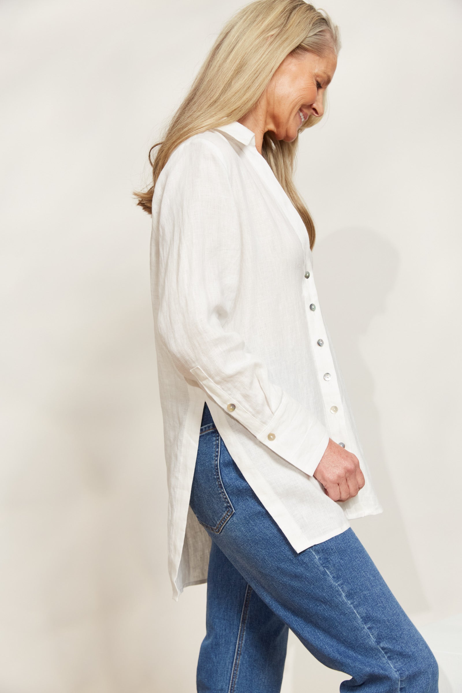 Sojourn Shirt - Opal - eb&ive Clothing - Shirt L/S Linen