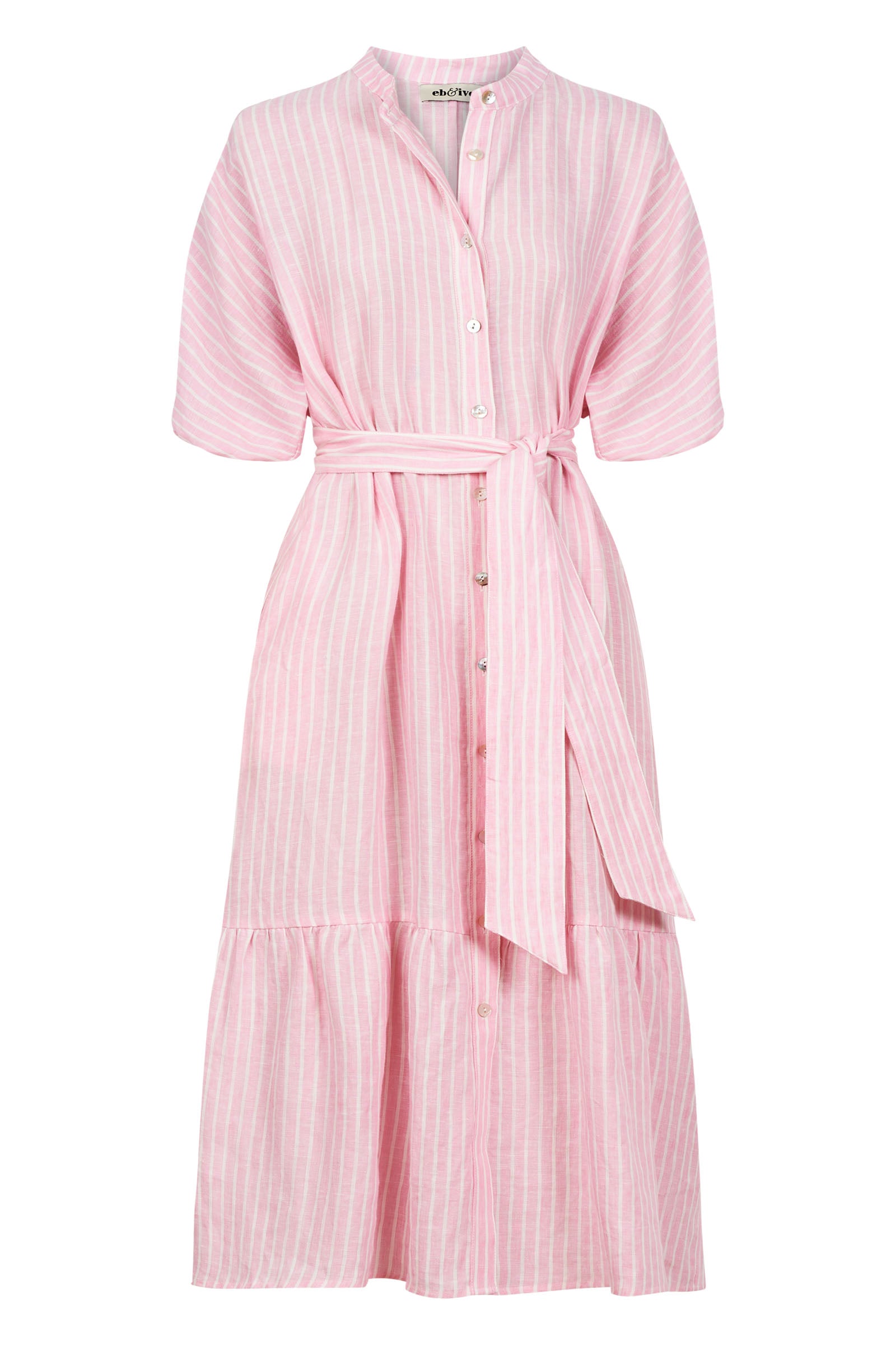 Sojourn Stripe Dress - Cameo - eb&ive Clothing - Dress Maxi Linen