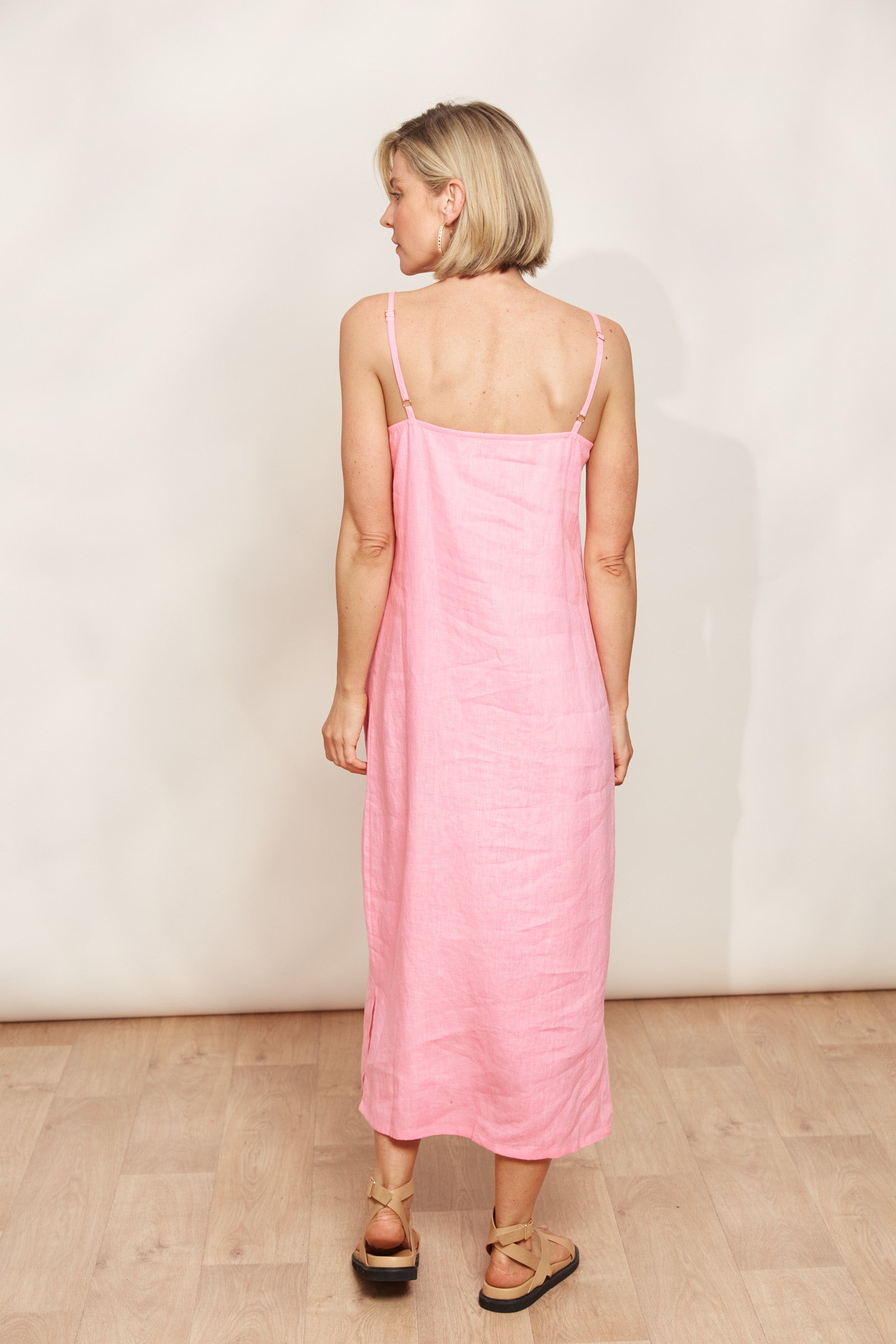 Sojourn Tank Maxi - Cameo - eb&ive Clothing - Dress Strappy Maxi Linen