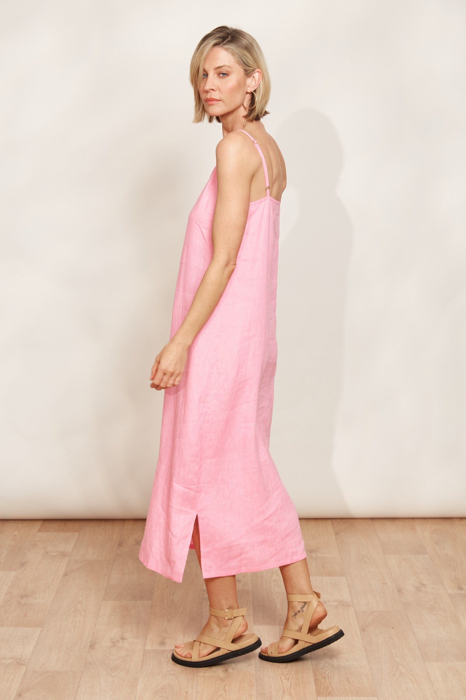 Sojourn Tank Maxi - Cameo - eb&ive Clothing - Dress Strappy Maxi Linen