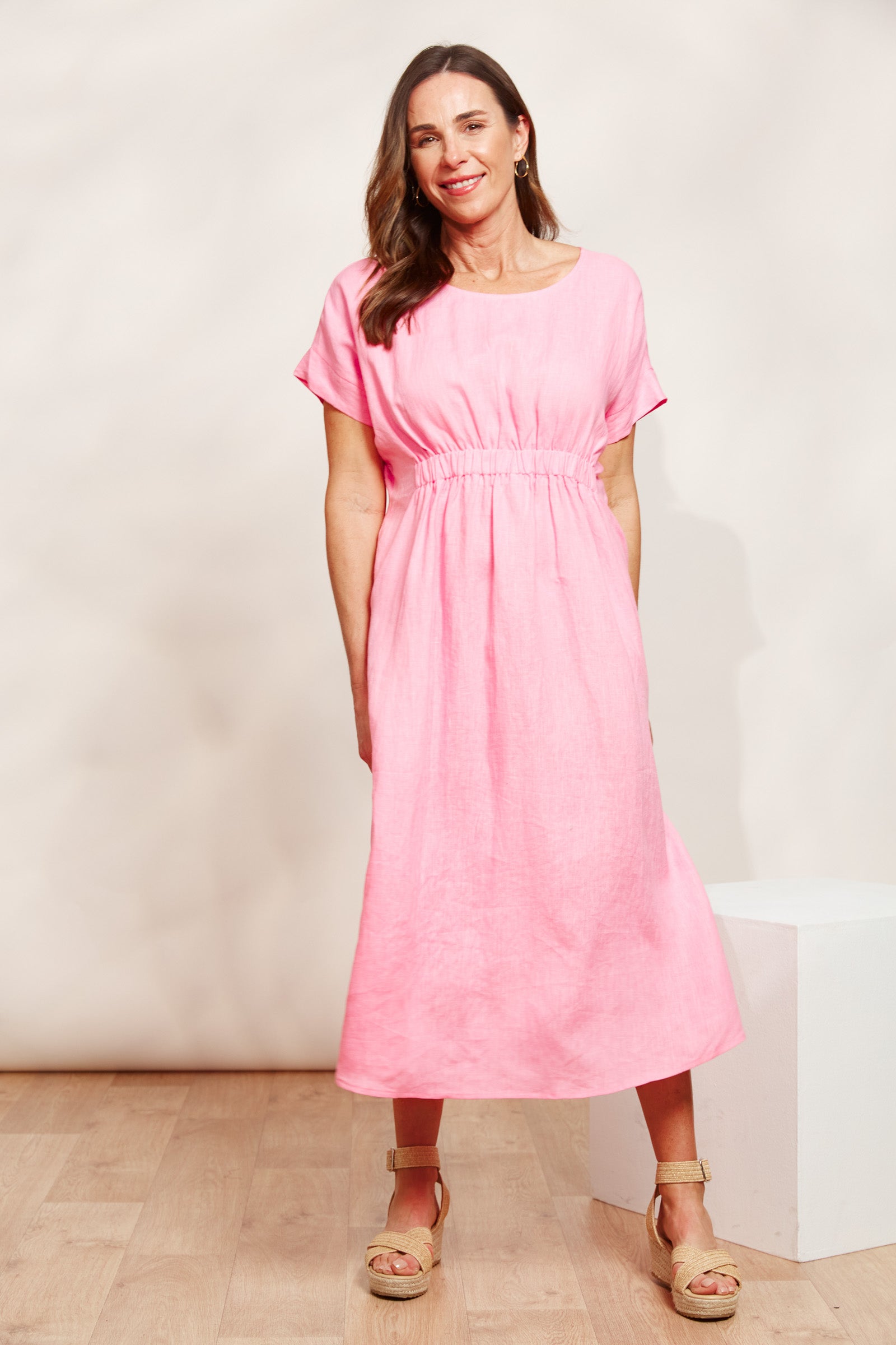 Sojourn Dress - Cameo - eb&ive Clothing - Dress Mid Linen