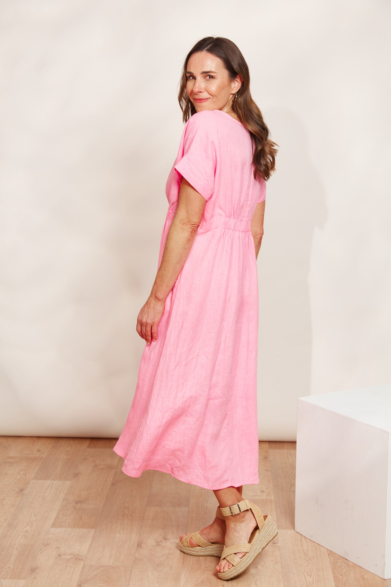 Sojourn Dress - Cameo - eb&ive Clothing - Dress Mid Linen