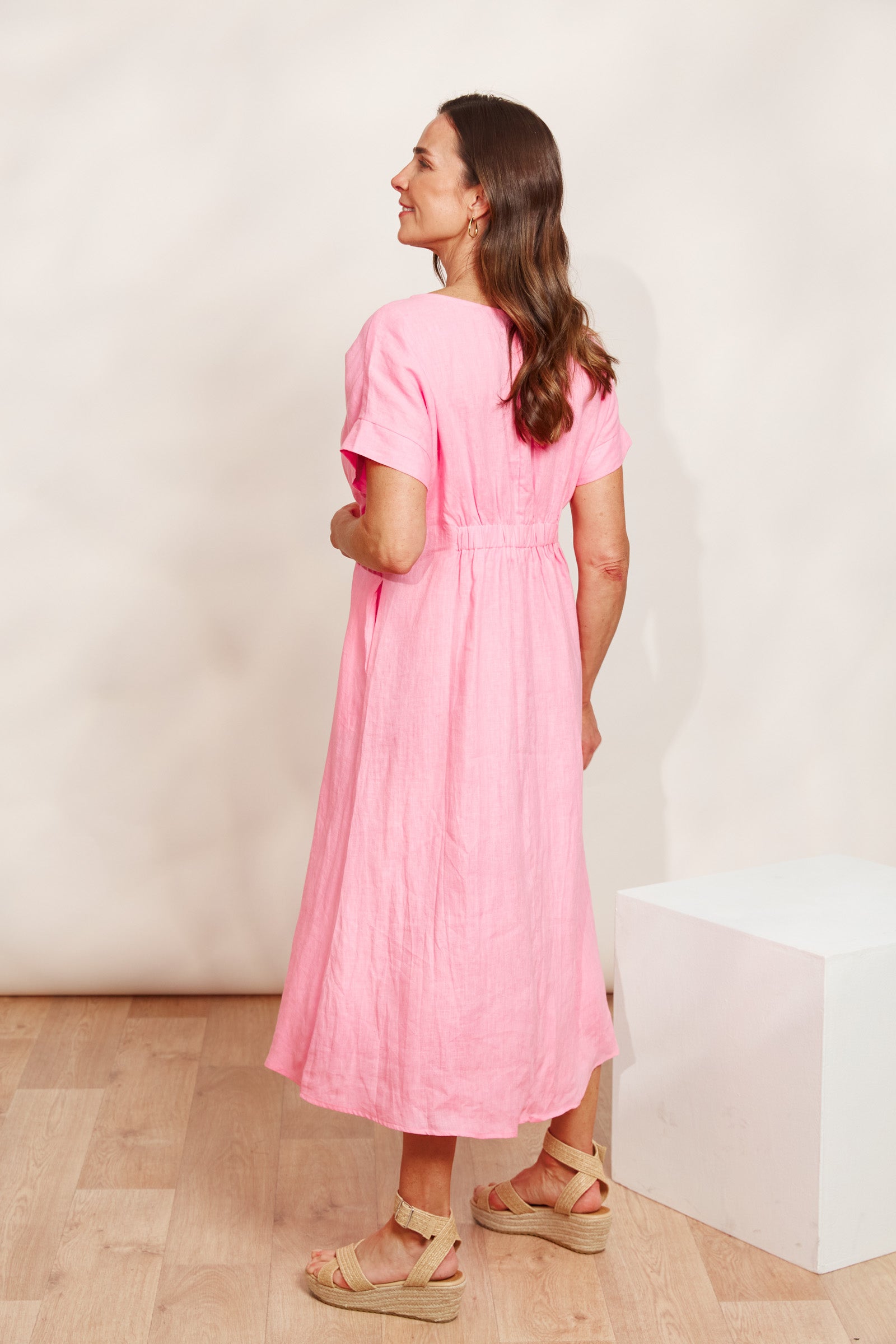 Sojourn Dress - Cameo - eb&ive Clothing - Dress Mid Linen