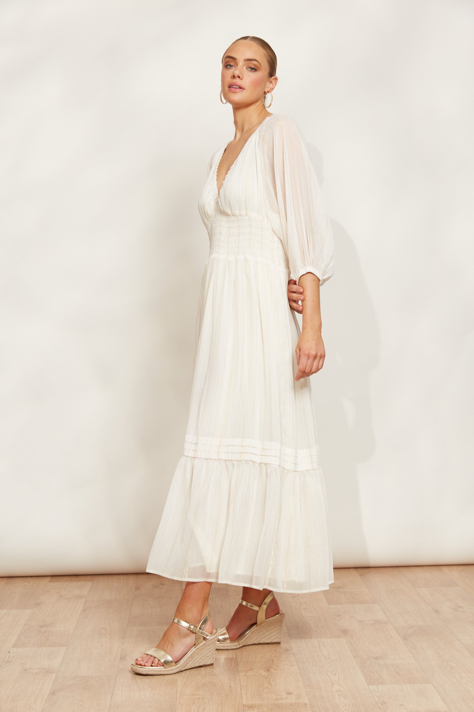 Sereno Maxi Dress - Pearl - eb&ive Clothing - Dress Maxi