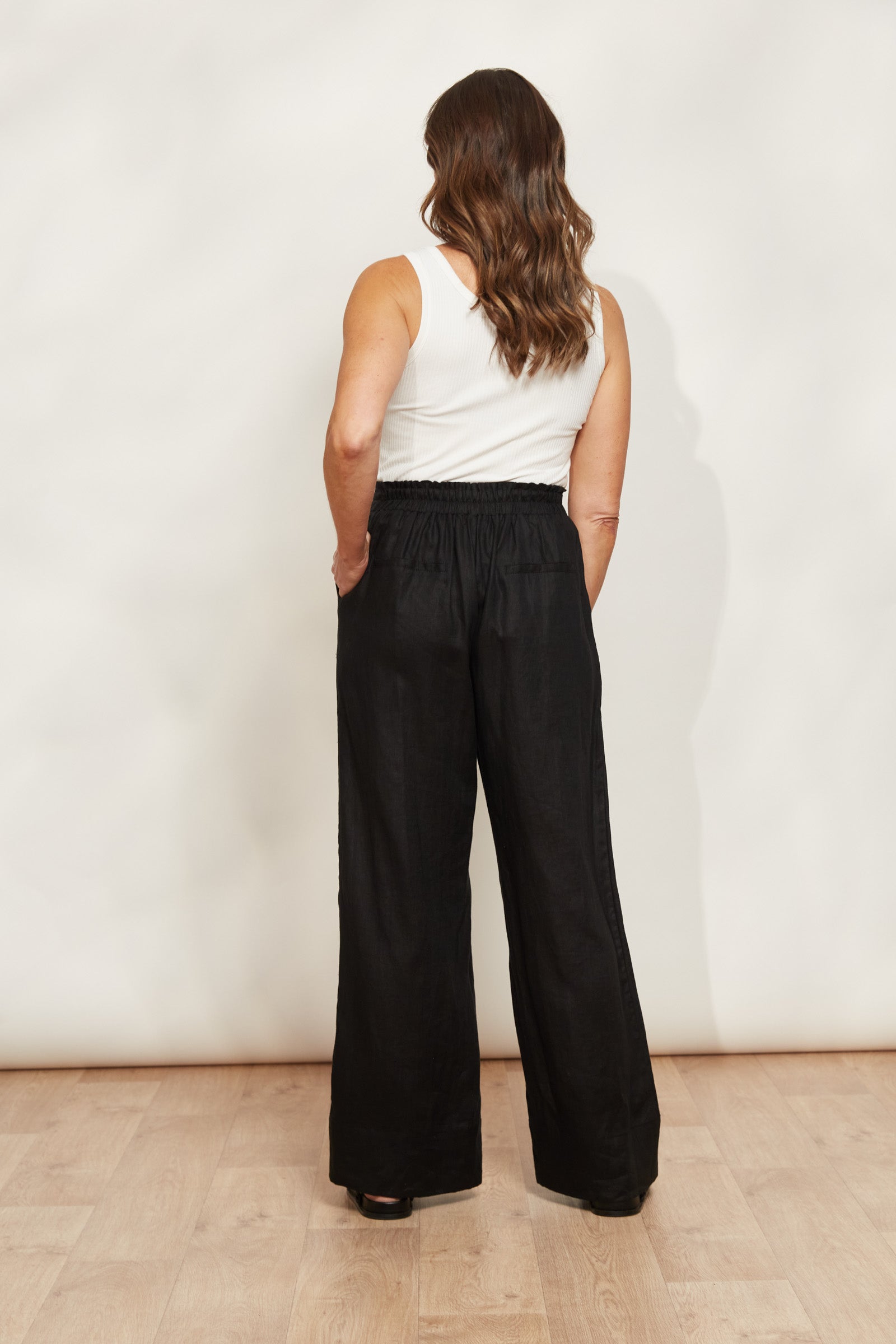 Studio Pant - Ebony - eb&ive Clothing - Pant Relaxed Linen