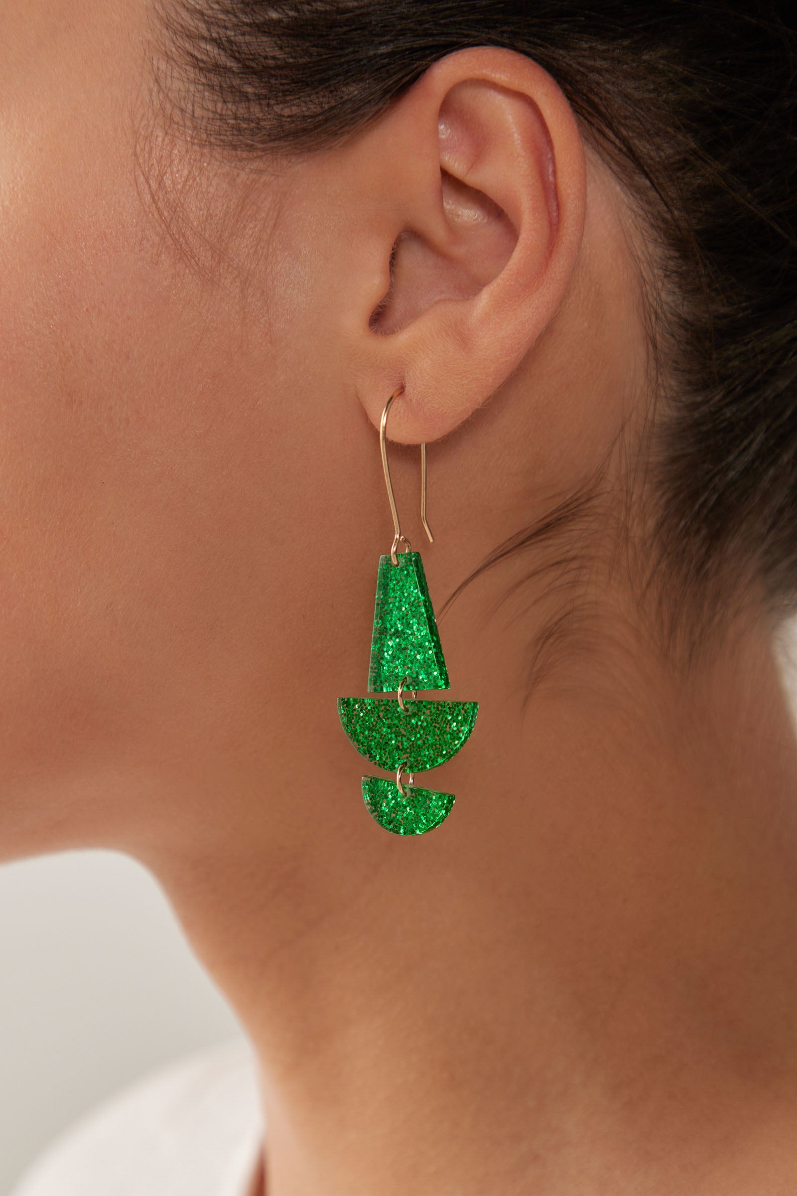 Jovial Drop Earring - Emerald - eb&ive Earring