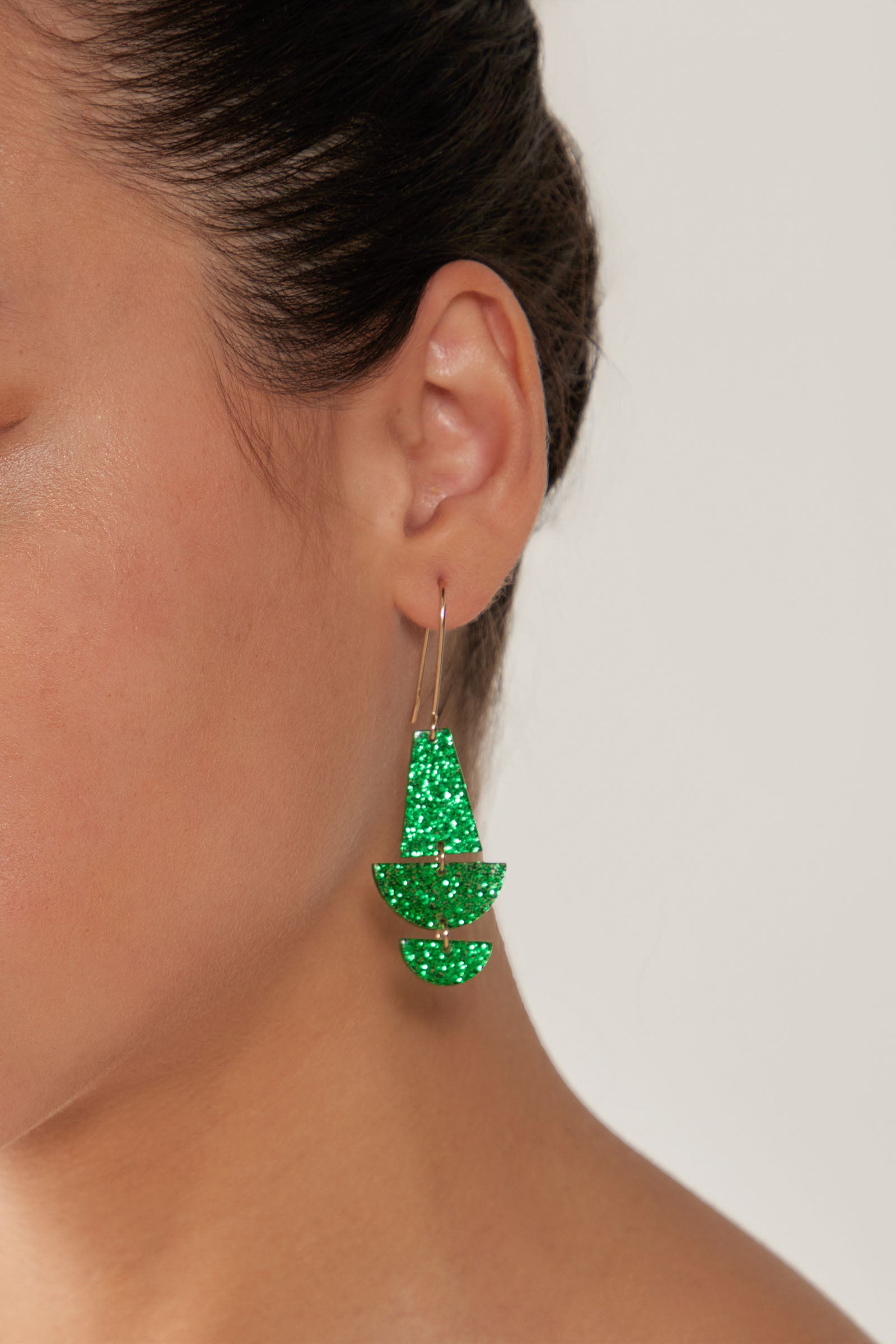 Jovial Drop Earring - Emerald - eb&ive Earring