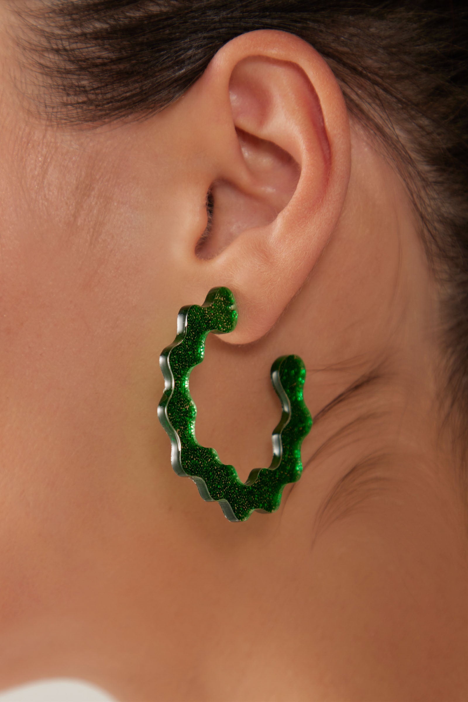 Jovial Hoop Earring - Emerald - eb&ive Earring