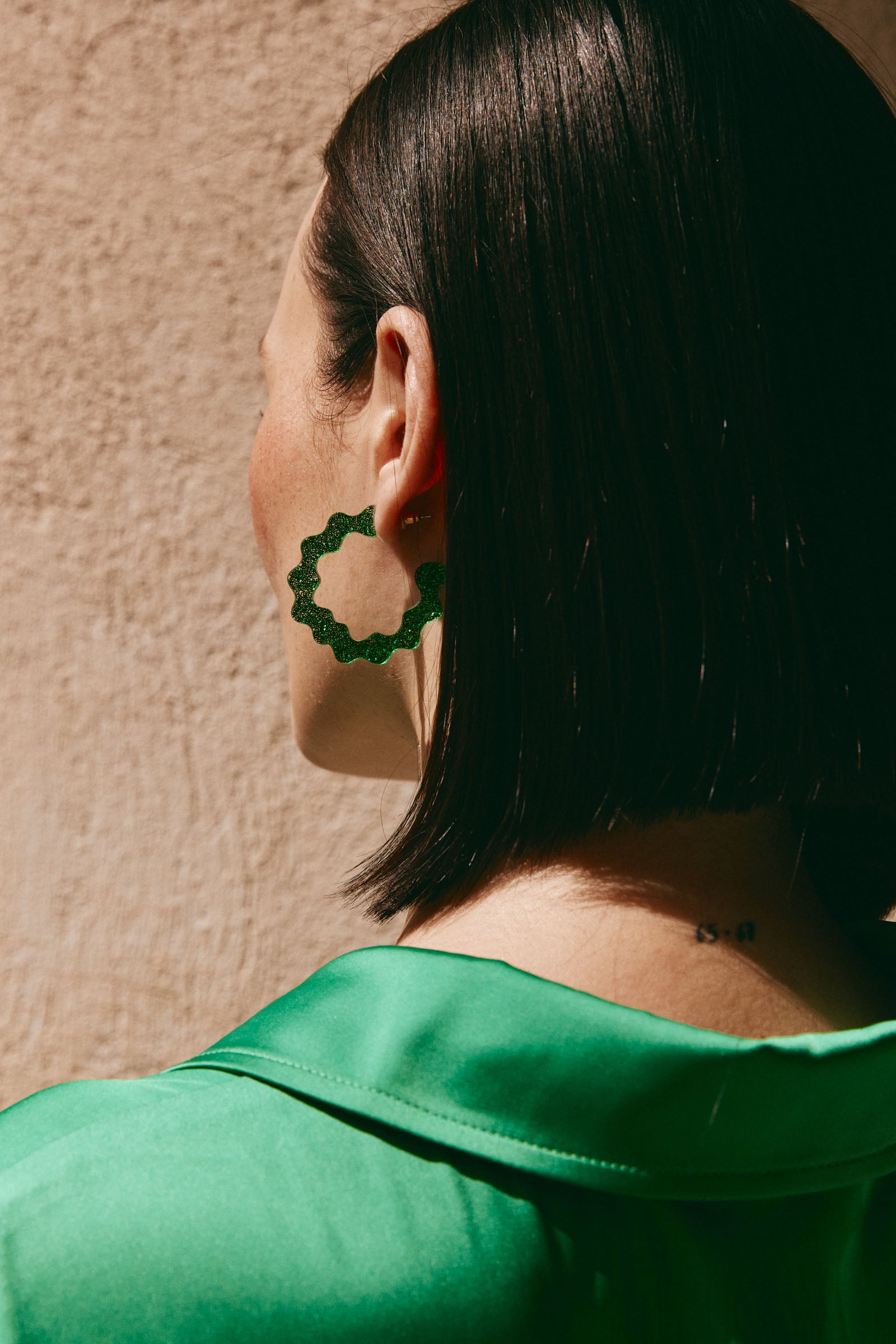 Jovial Hoop Earring - Emerald - eb&ive Earring