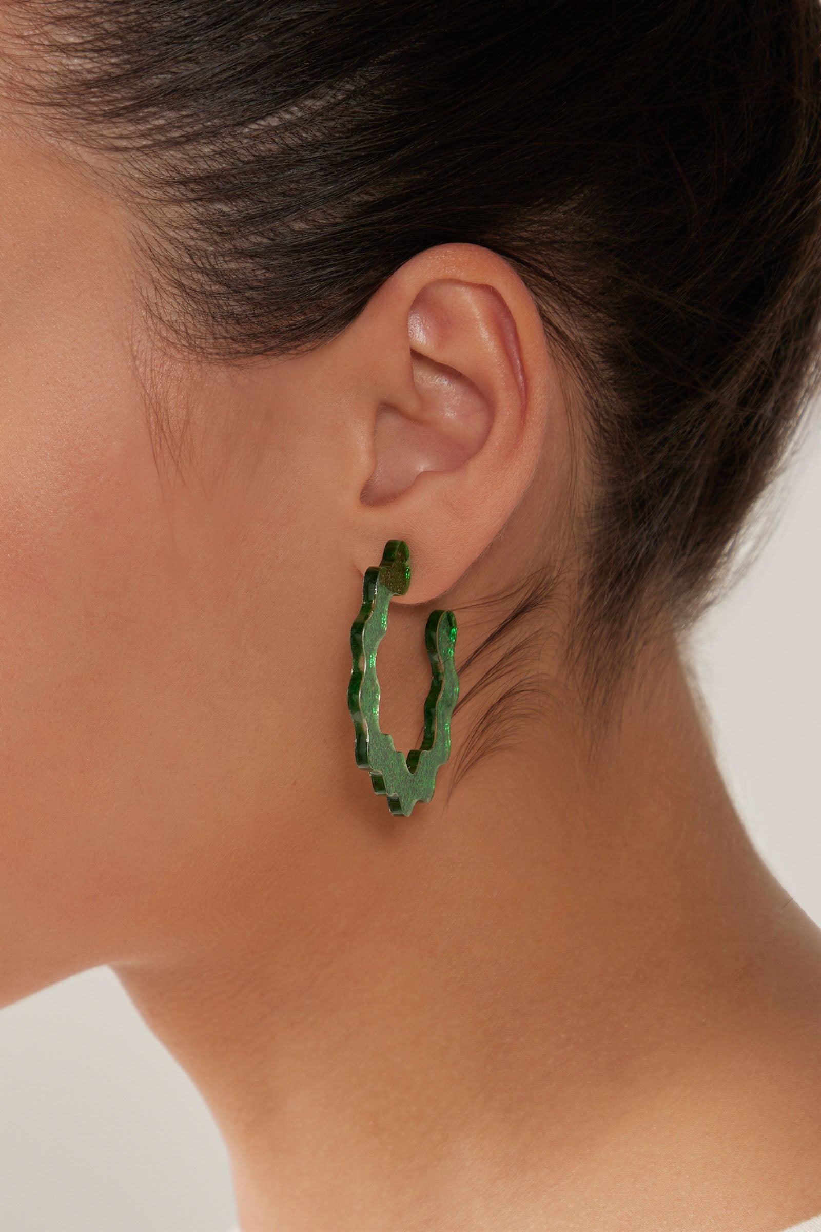 Jovial Hoop Earring - Emerald - eb&ive Earring