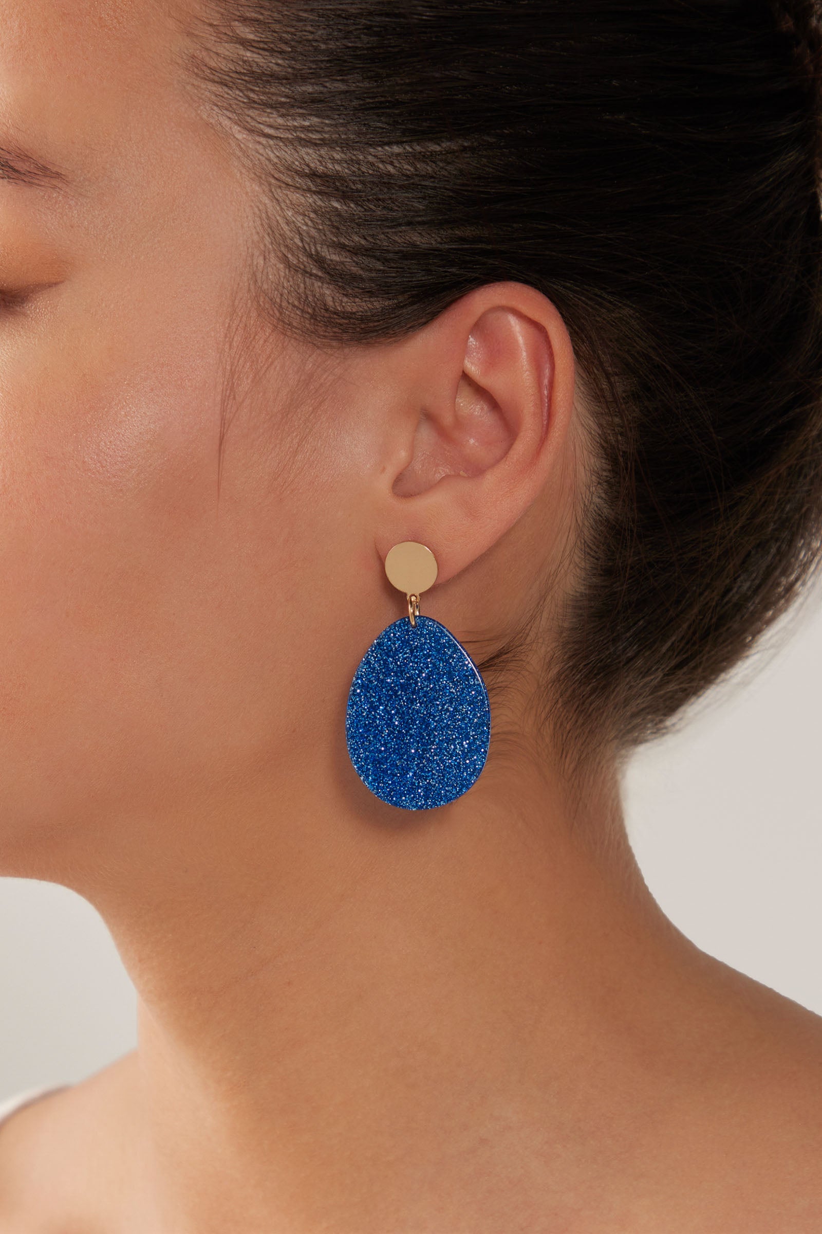 Merry Oval Earring  - Cobalt - eb&ive Earring