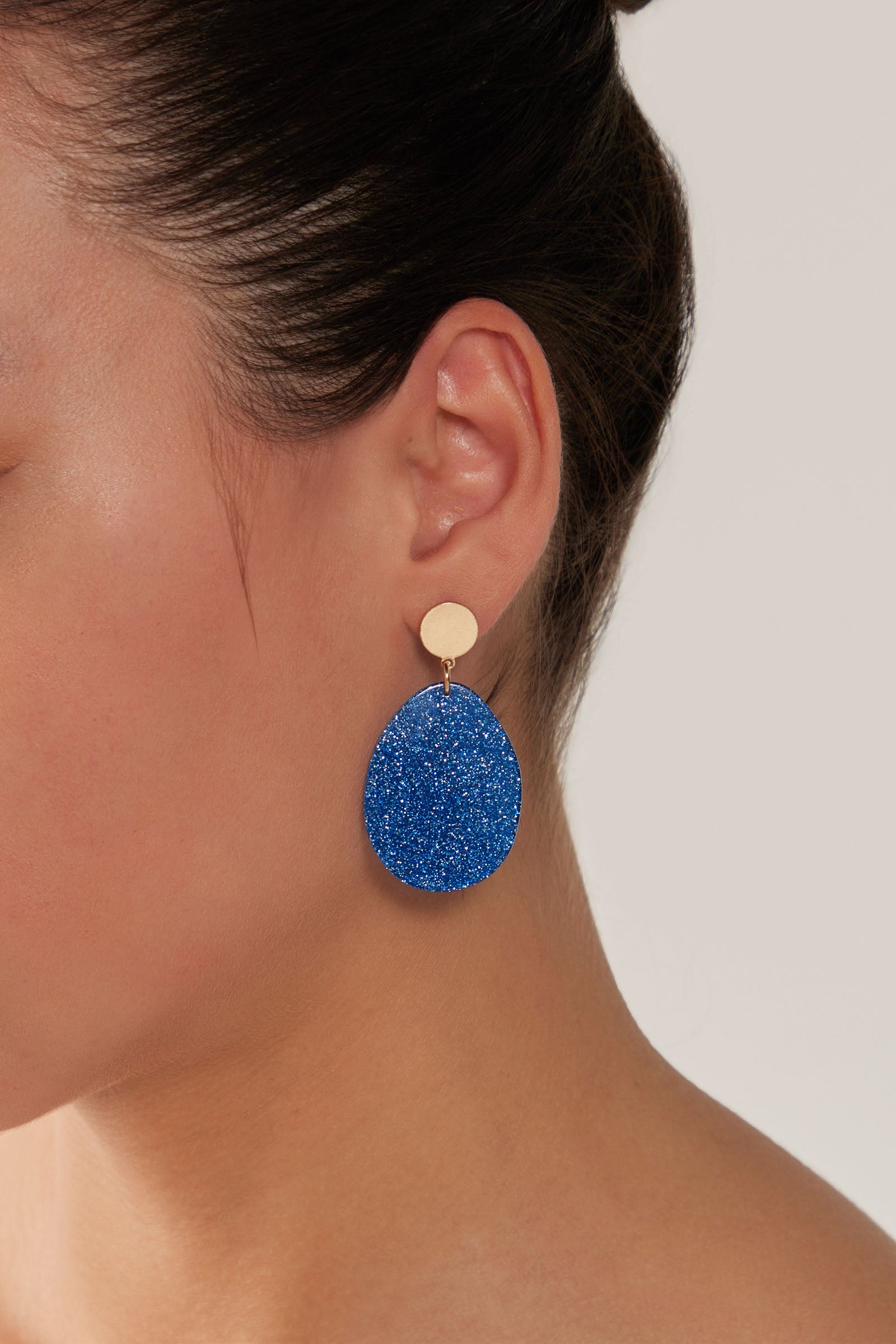 Merry Oval Earring  - Cobalt - eb&ive Earring