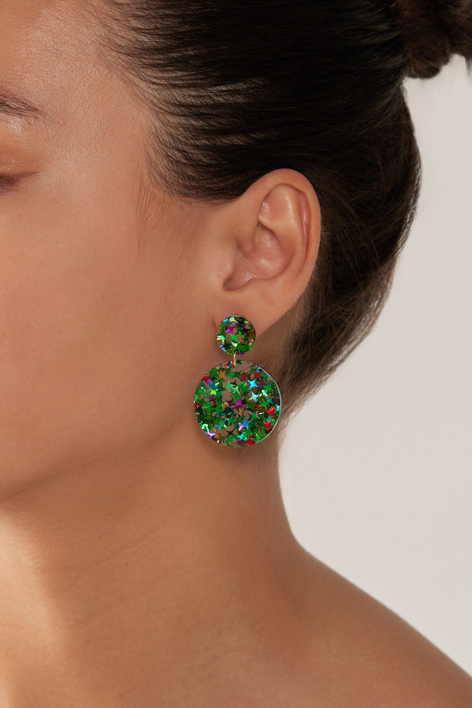 Merry Oval Earring  - Emerald - eb&ive Earring