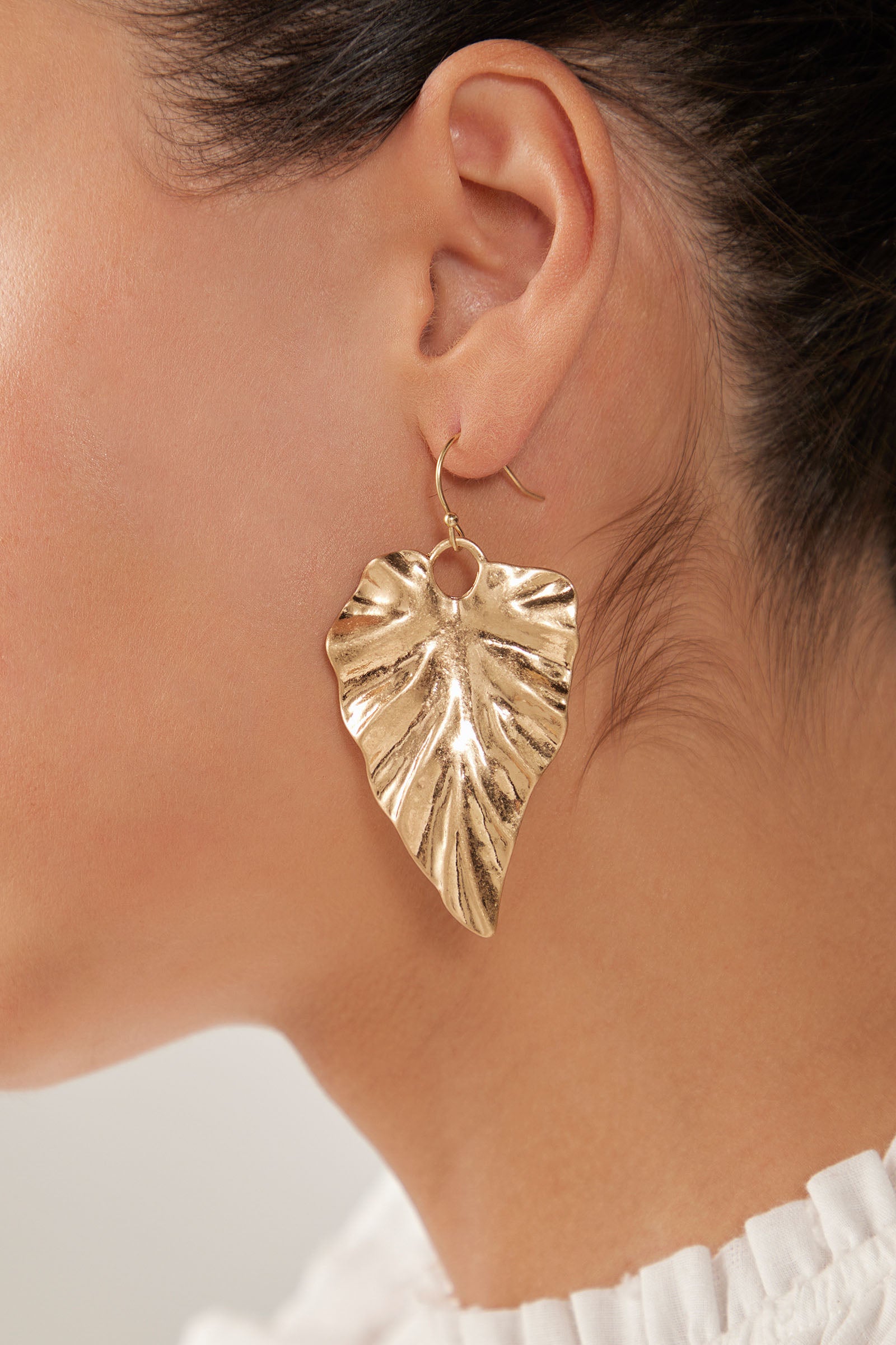 Mizu Leaf Earring - Gold - eb&ive Earring