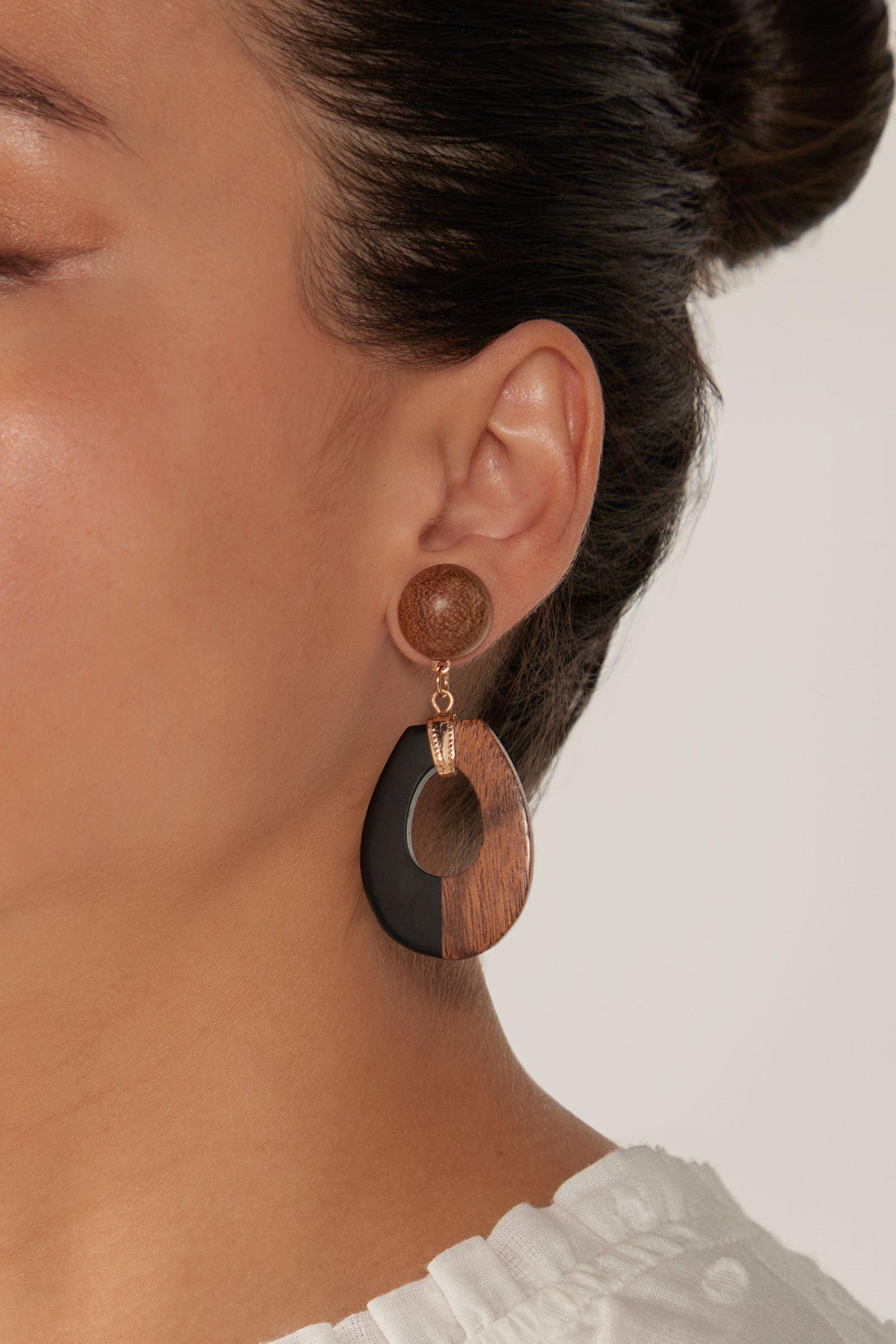 Cay Earring - Tan/Black - eb&ive Earring