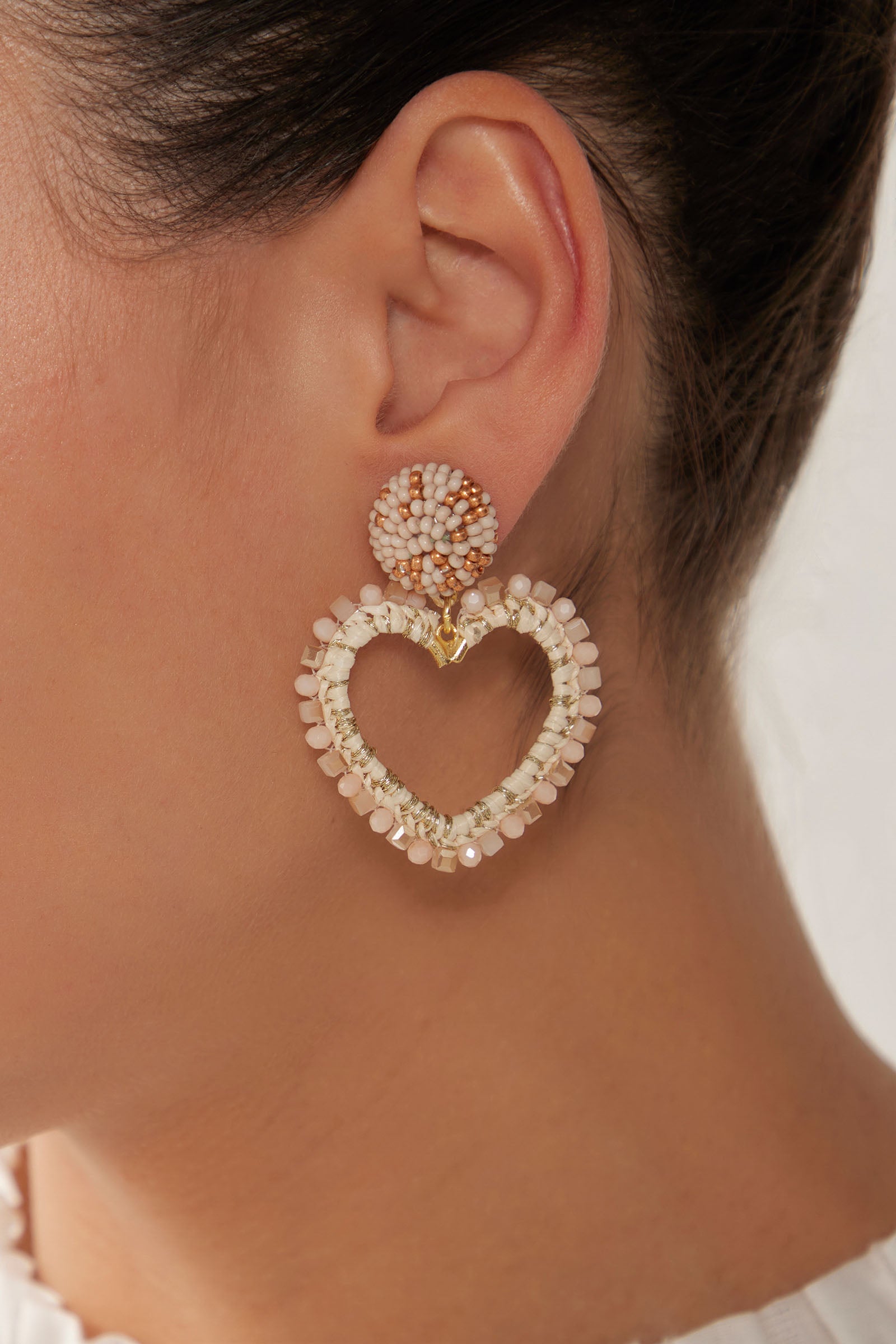 Palme Earring - Cream - eb&ive Earring