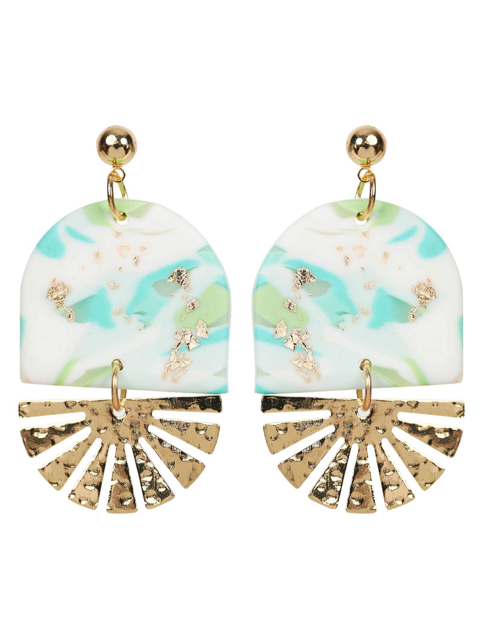 Solstice Mint Earring - Fan - eb&ive Earring