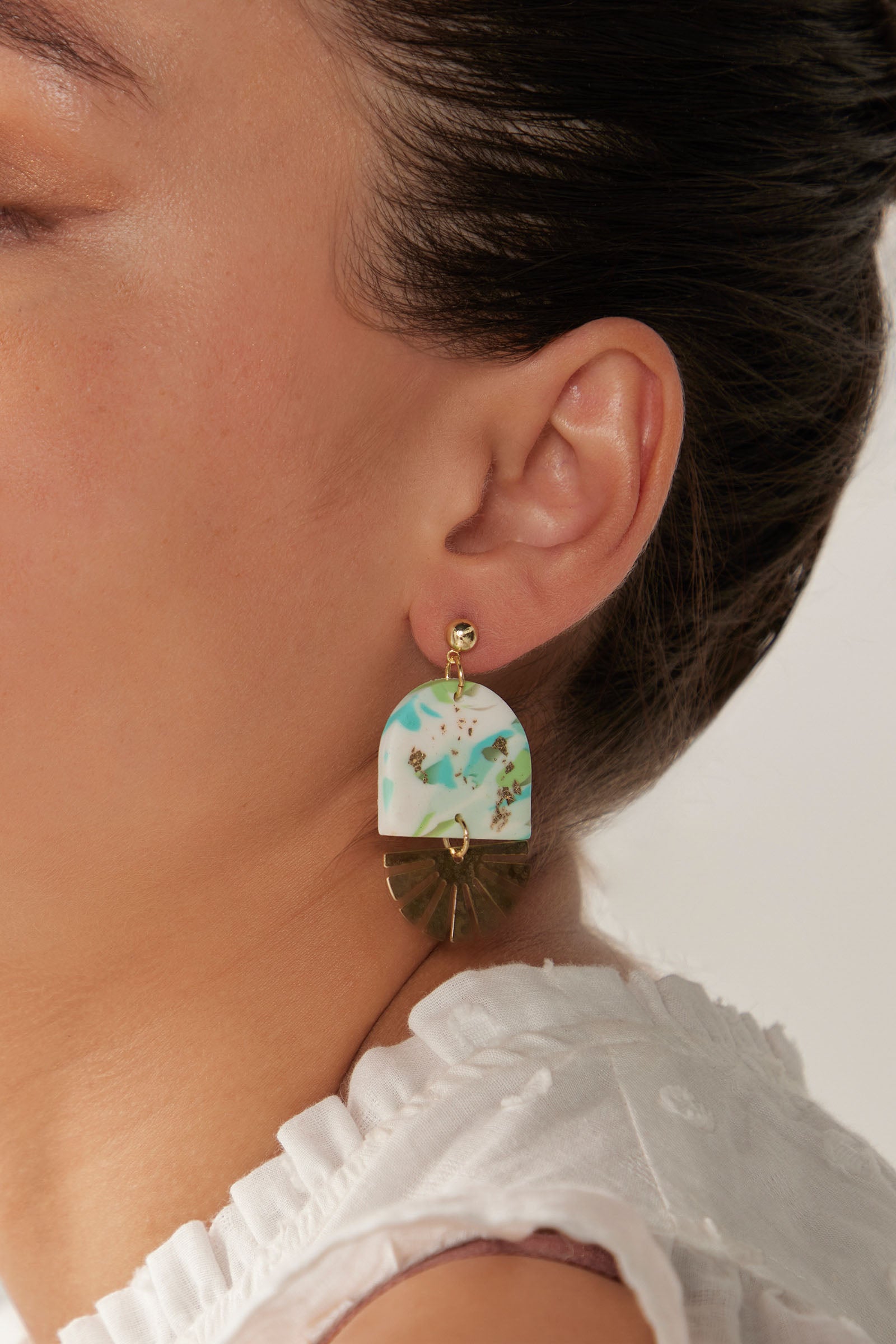 Solstice Mint Earring - Fan - eb&ive Earring