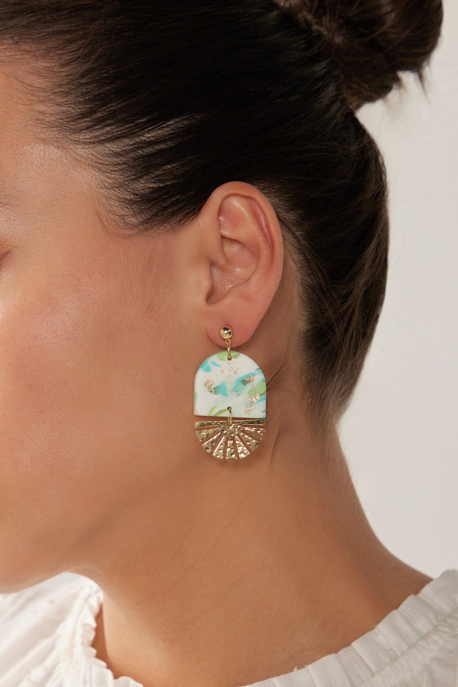 Solstice Mint Earring - Fan - eb&ive Earring