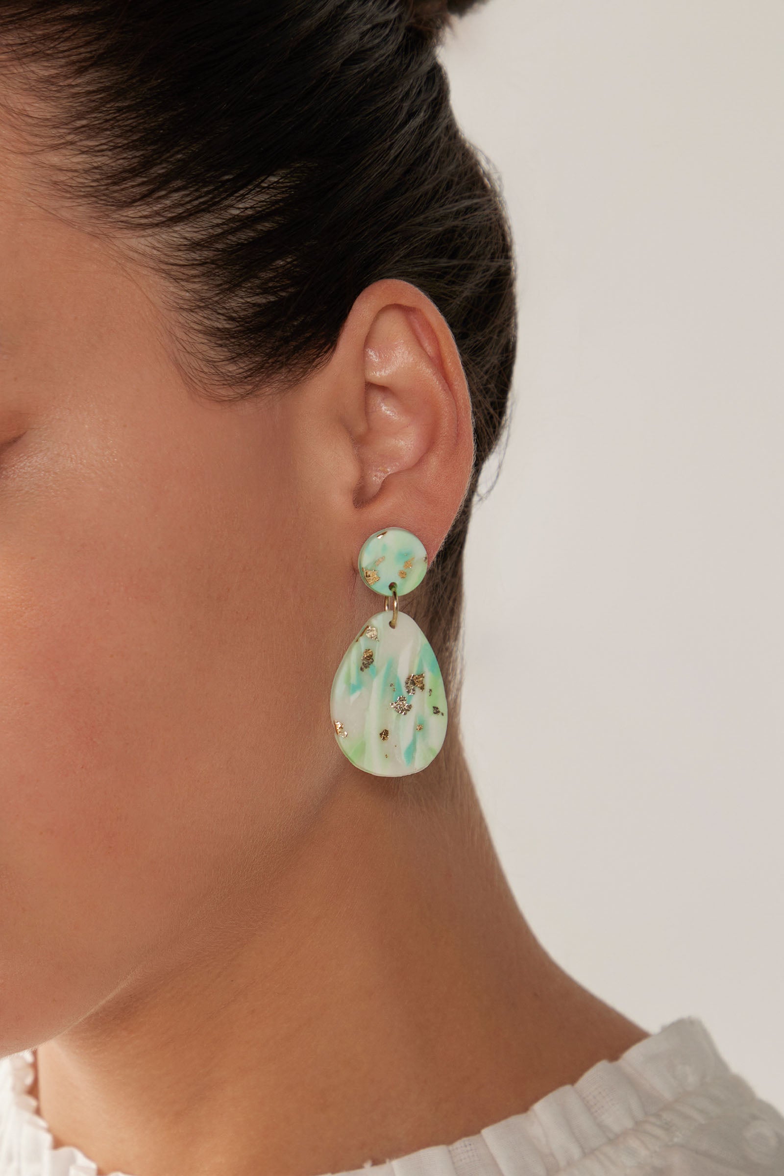 Solstice Mint Earring - Teardrop - eb&ive Earring