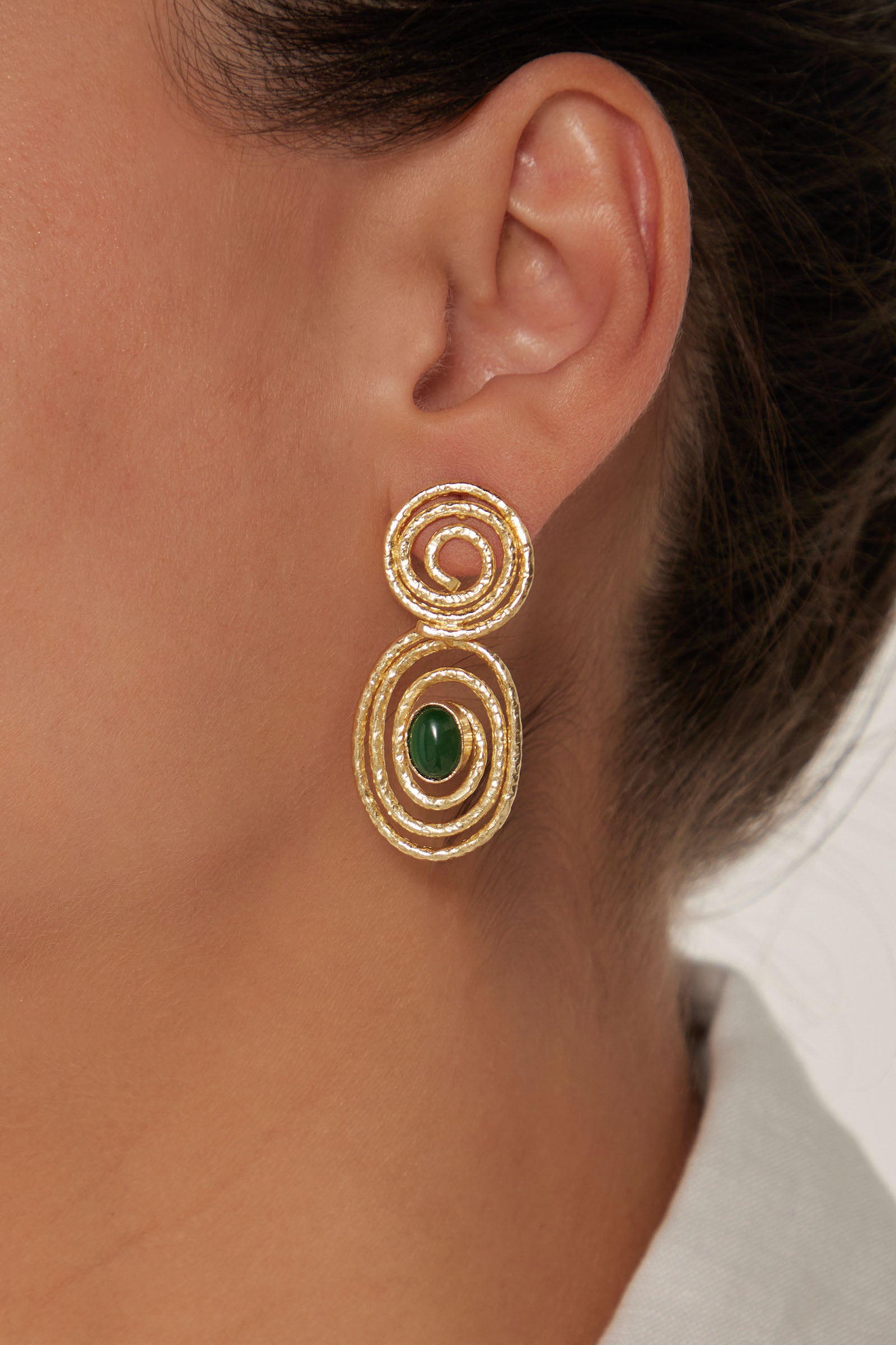 Le Soleil Earring - Emerald - eb&ive Earring