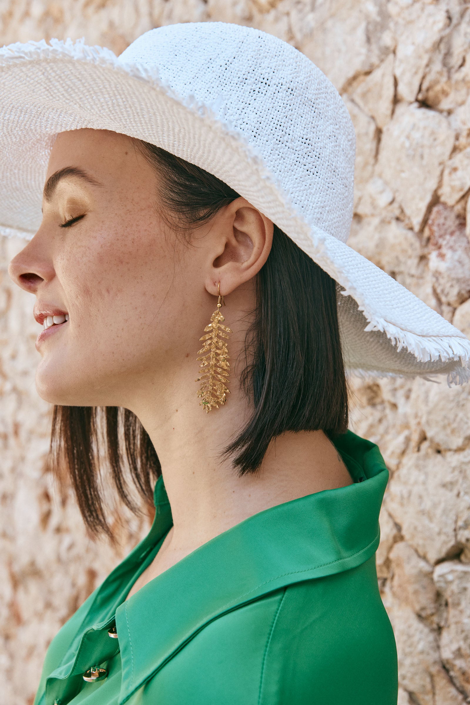 La Plage Earring - Gold Leaf - eb&ive Earring