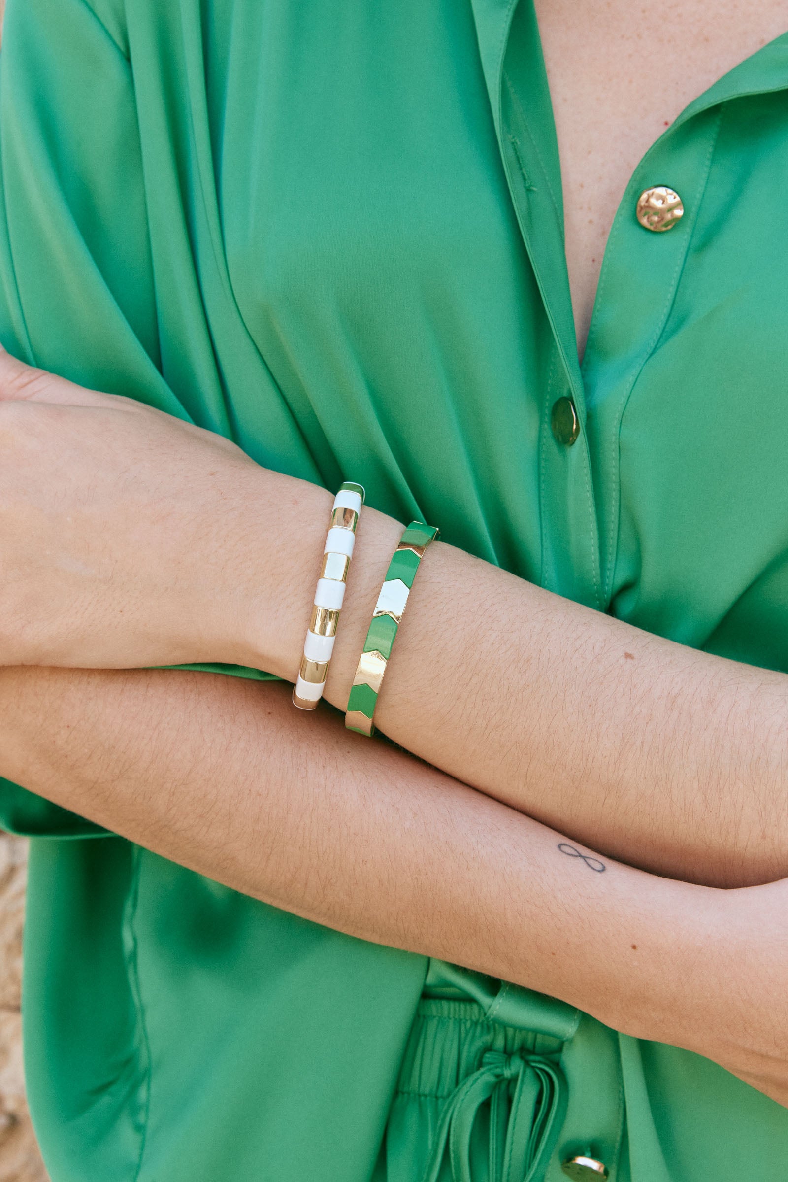 Zephyr Cuff - Emerald - eb&ive Bracelet