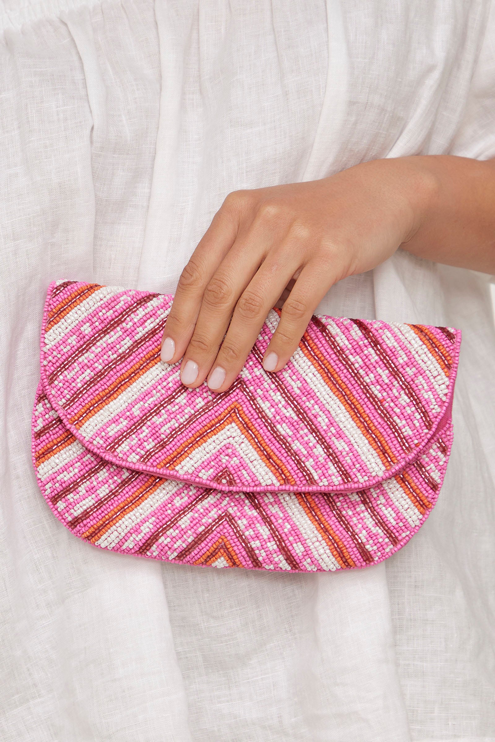 Elysian Clutch - Raspberry - eb&ive Bag